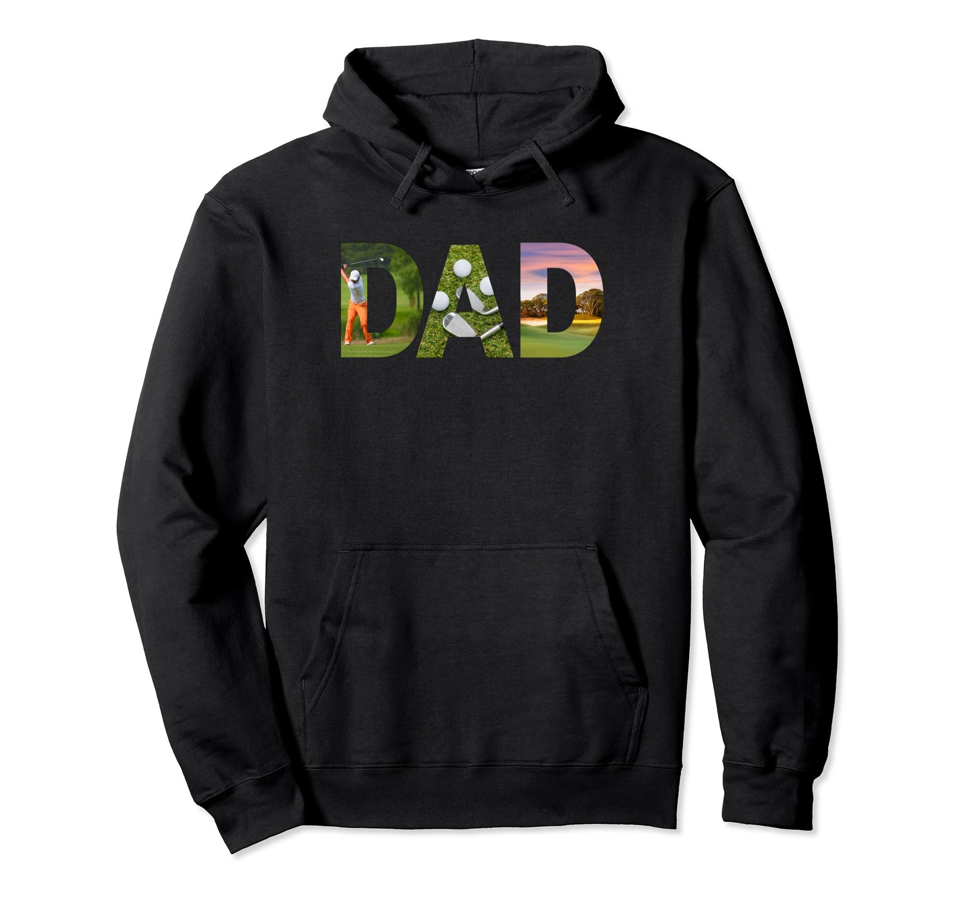 Golf Dad Word Picture Fathers Day Hoodie - Unique Graphic Men Women - T-Shirt, Sweatshirt, Hoodie