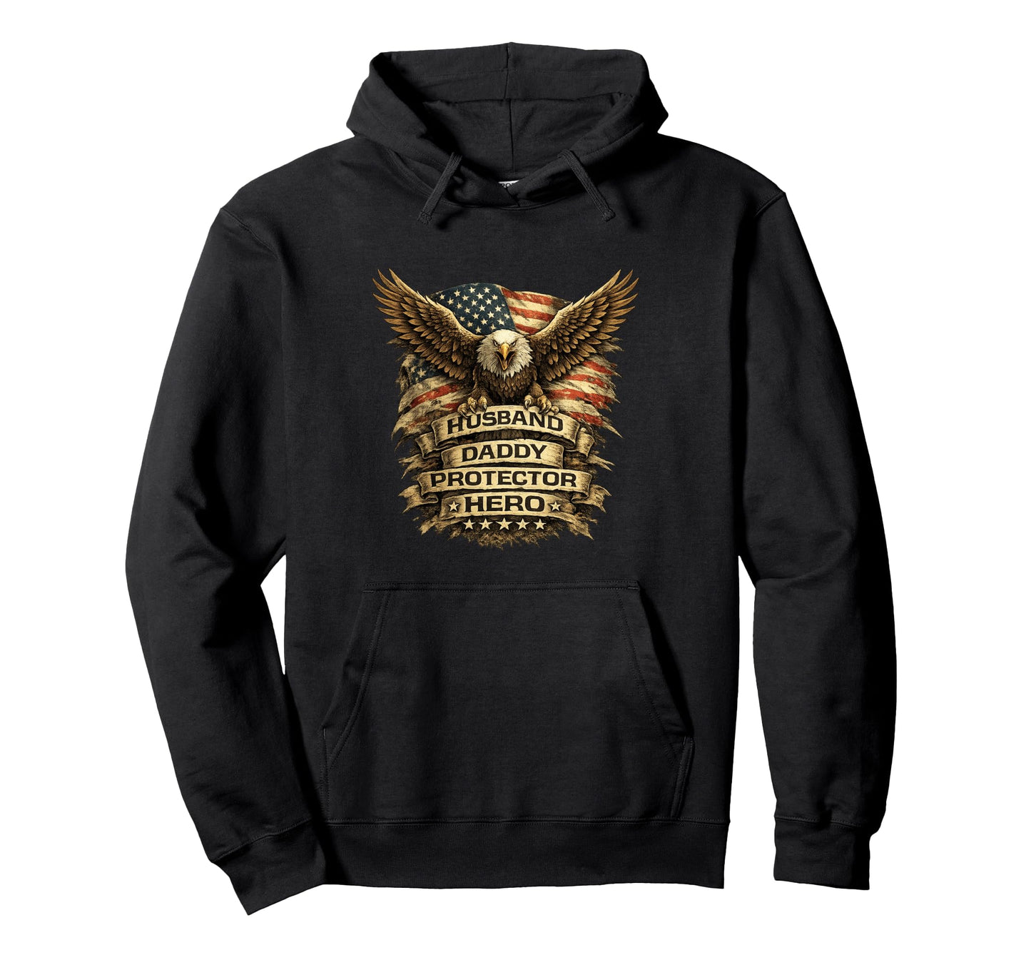 Husband Daddy Protector Hero Fathers Hoodie - Custom Art Print for Adults - T-Shirt, Sweatshirt, Hoodie