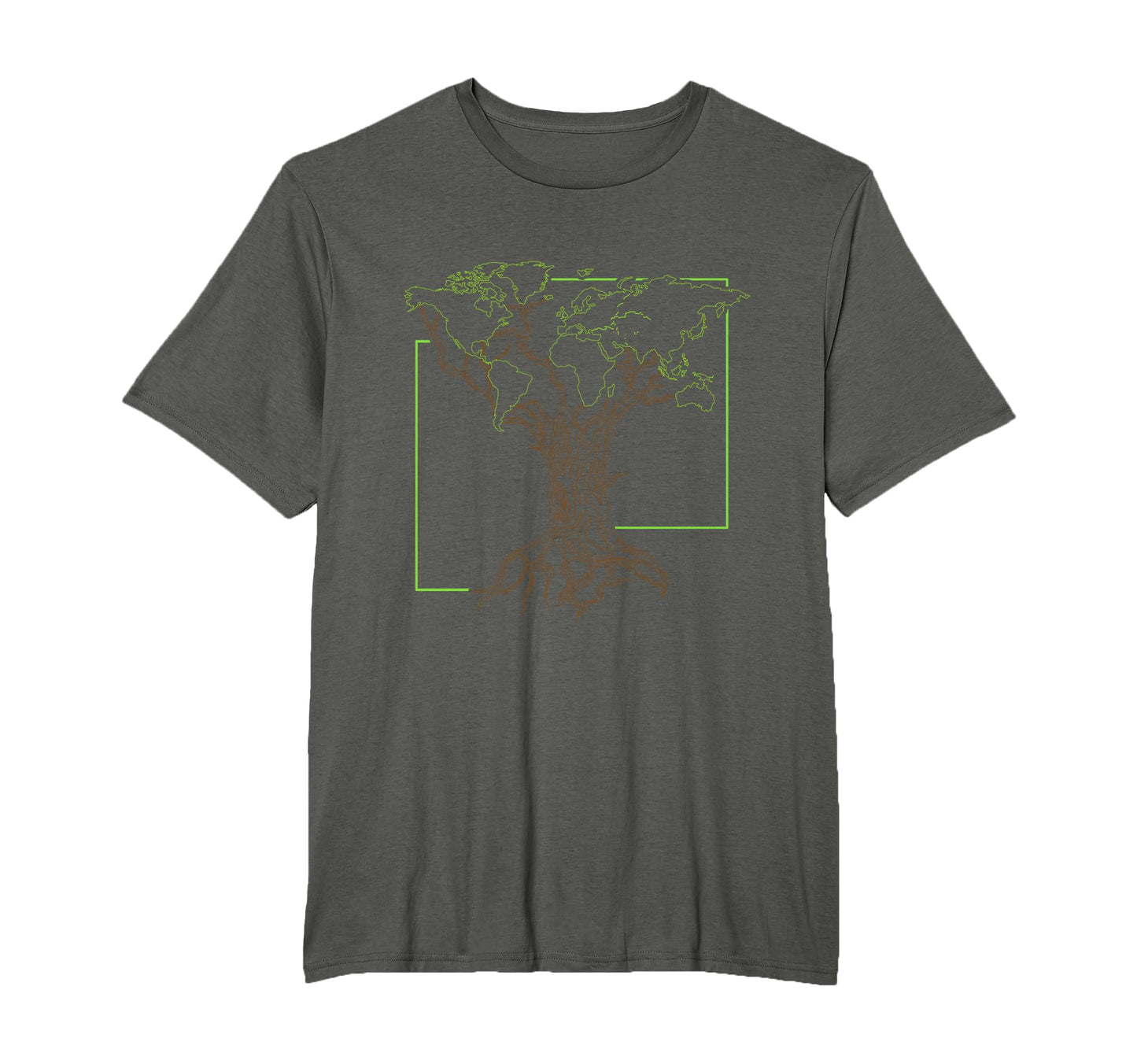 Arborist Gardener Tree World Map T-Shirt - Streetwear Style for Adults - T-Shirt, Sweatshirt, Hoodie