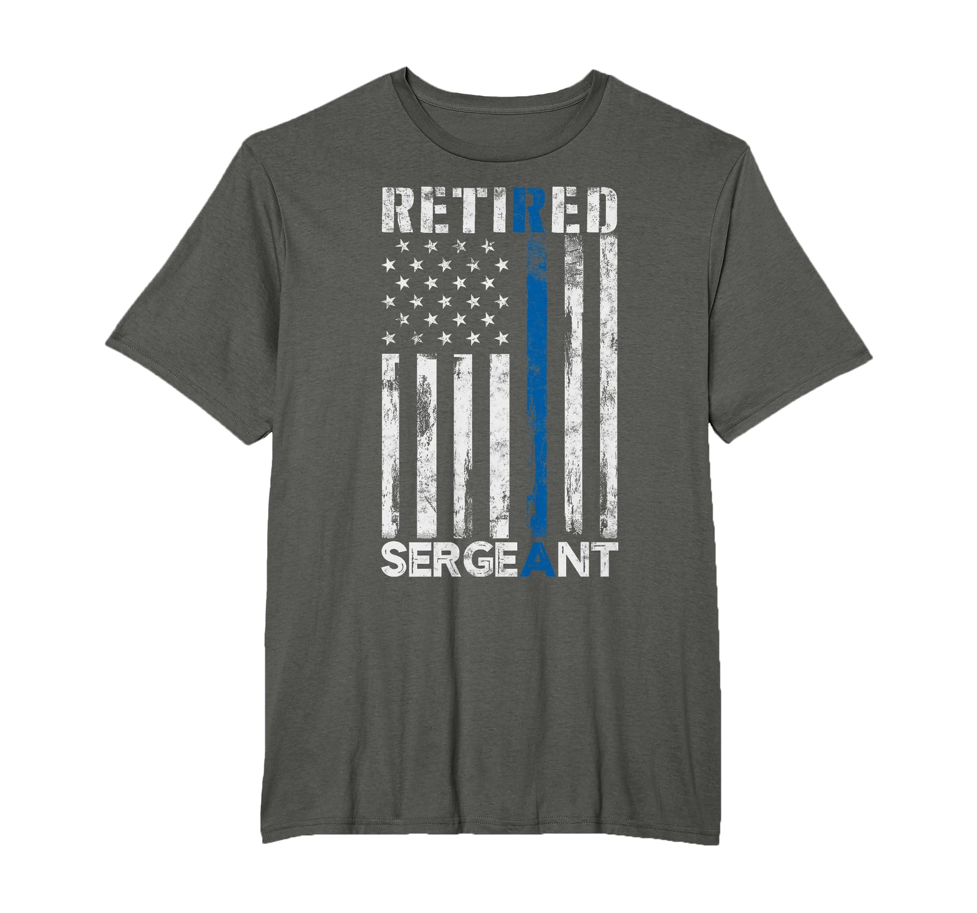 Retired Sergeant Police Gift Thin Blue T-Shirt - Aesthetic Graphic Unisex - T-Shirt, Sweatshirt, Hoodie