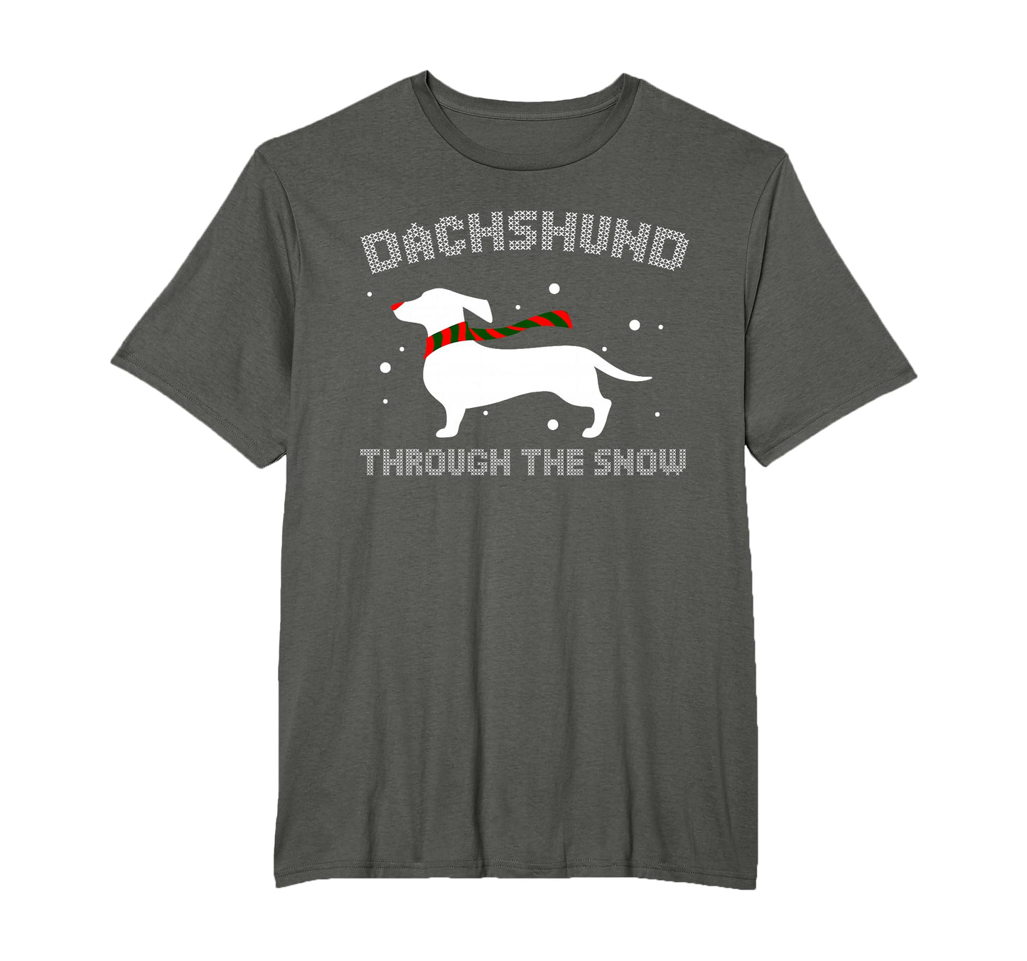 Dachshund Through Snow Pajamas Gifts T-Shirt - Unique Graphic Unisex - T-Shirt, Sweatshirt, Hoodie