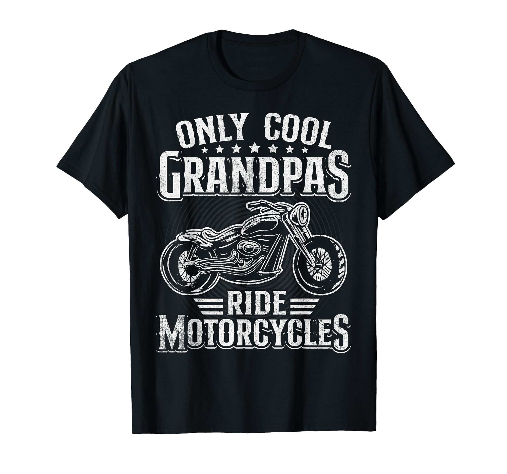 Only Grandpa Ride Motorcycles Biker T-Shirt - Fun Novelty Design Unisex - T-Shirt, Sweatshirt, Hoodie