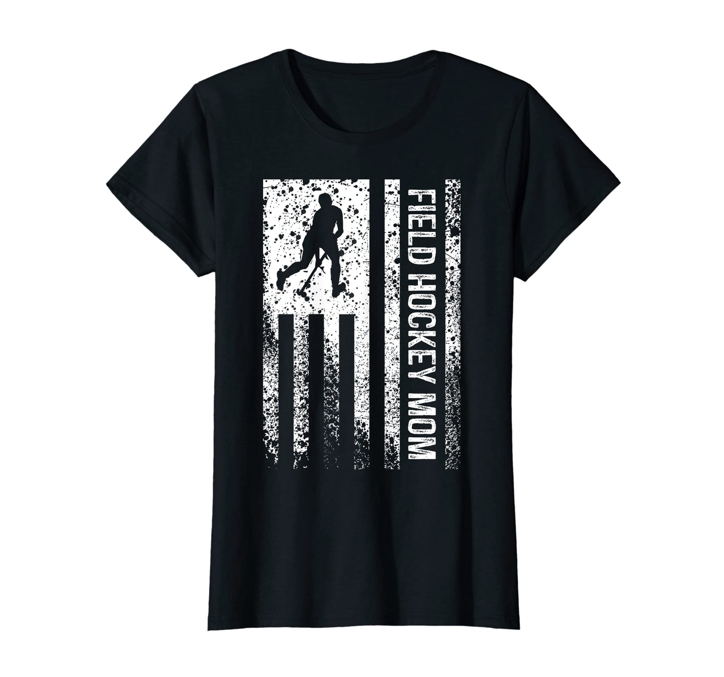 Field Hockey Mom Mama Distressed T-Shirt - Graphic Print for Adults - T-Shirt, Sweatshirt, Hoodie