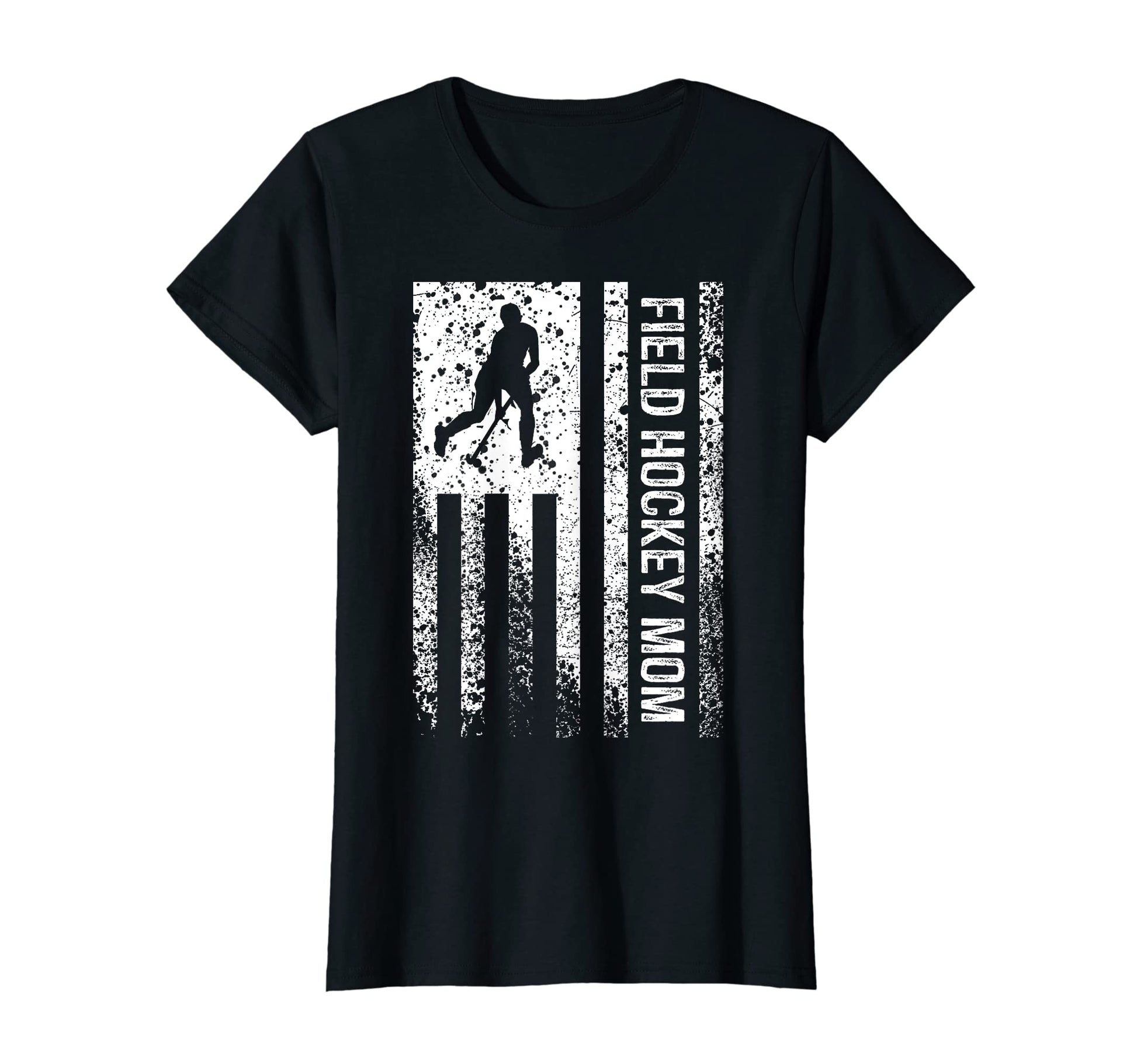 Field Hockey Mom Mama Distressed T-Shirt - Graphic Print for Adults - T-Shirt, Sweatshirt, Hoodie