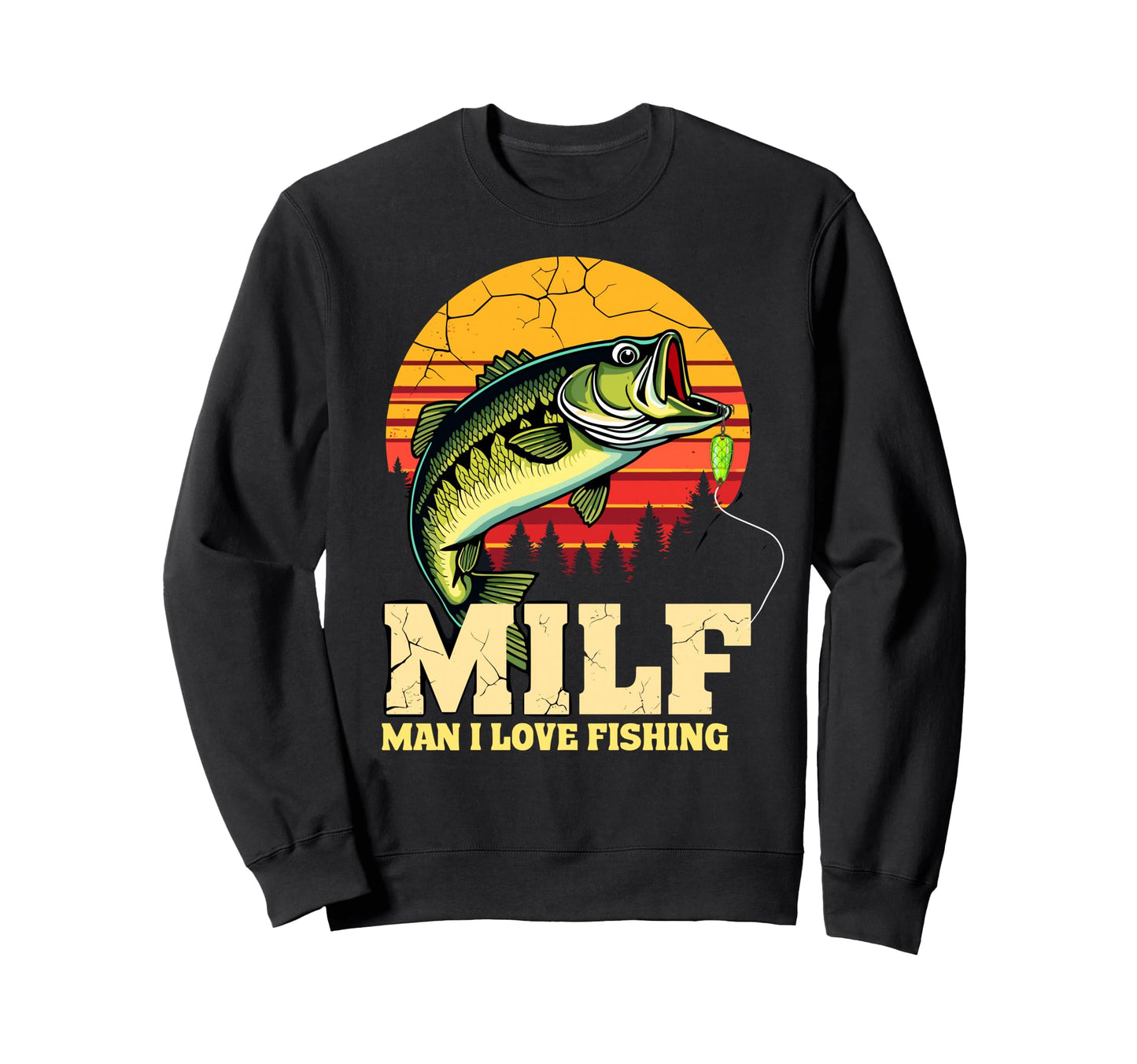 Milf I Love Fishing Fisherman Angler Sweatshirt - Aesthetic Graphic Unisex - T-Shirt, Sweatshirt, Hoodie