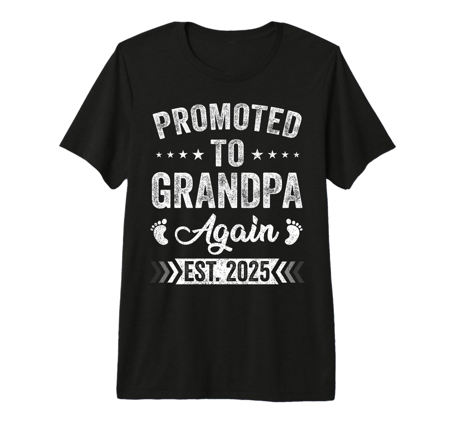 Promoted To Grandpa Again Est T-Shirt - Casual Everyday Wear for Adults - T-Shirt, Sweatshirt, Hoodie