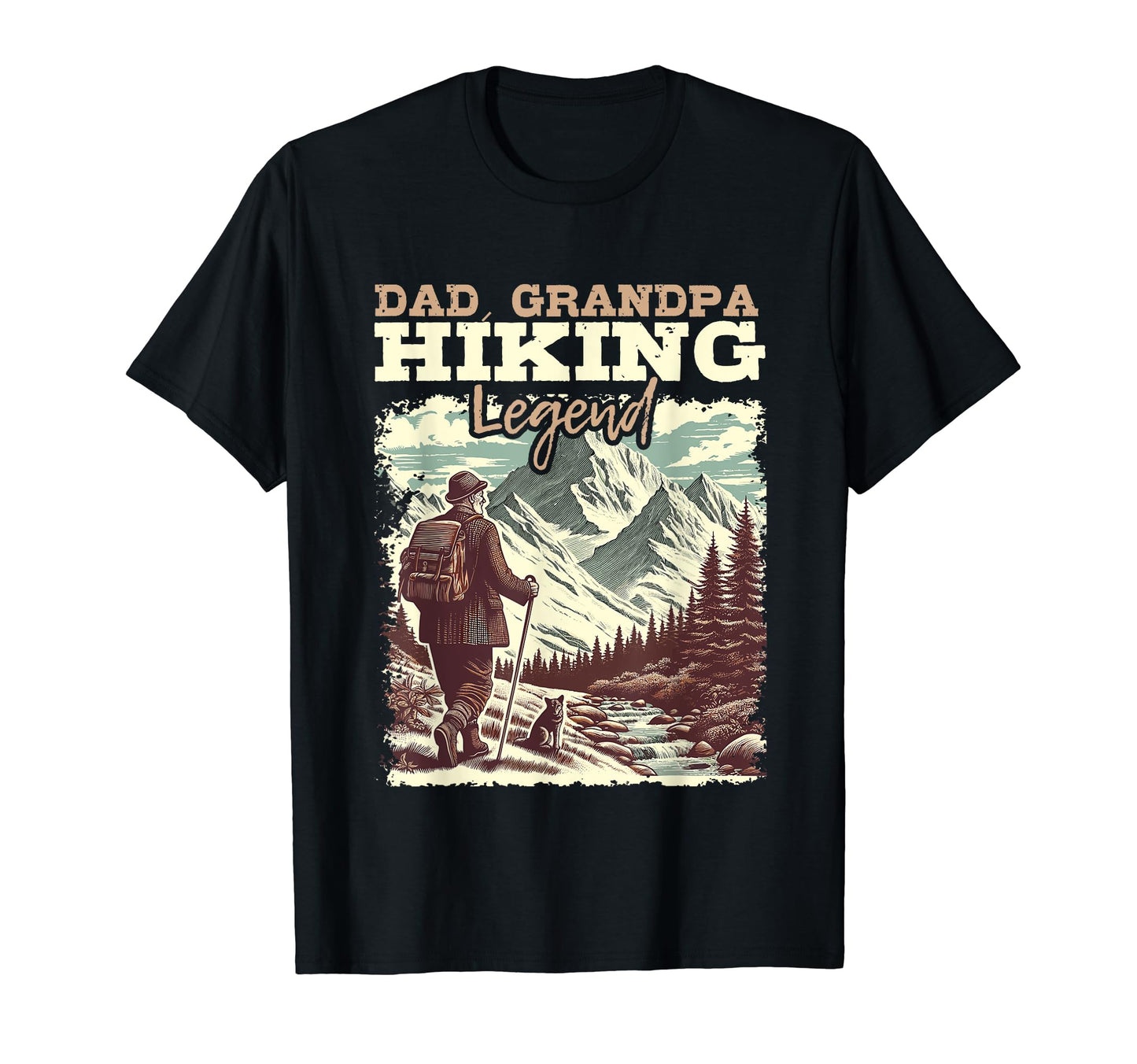 Father Day Dad Grandpa Hiking Legend New T-Shirt - Trendy Graphic Unisex - T-Shirt, Sweatshirt, Hoodie