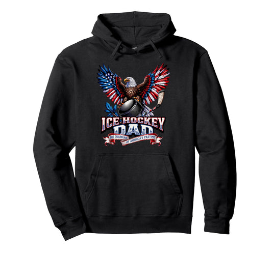 American Flag Patriotic Usa Ice Hockey Hoodie - Graphic Print for Adults - T-Shirt, Sweatshirt, Hoodie