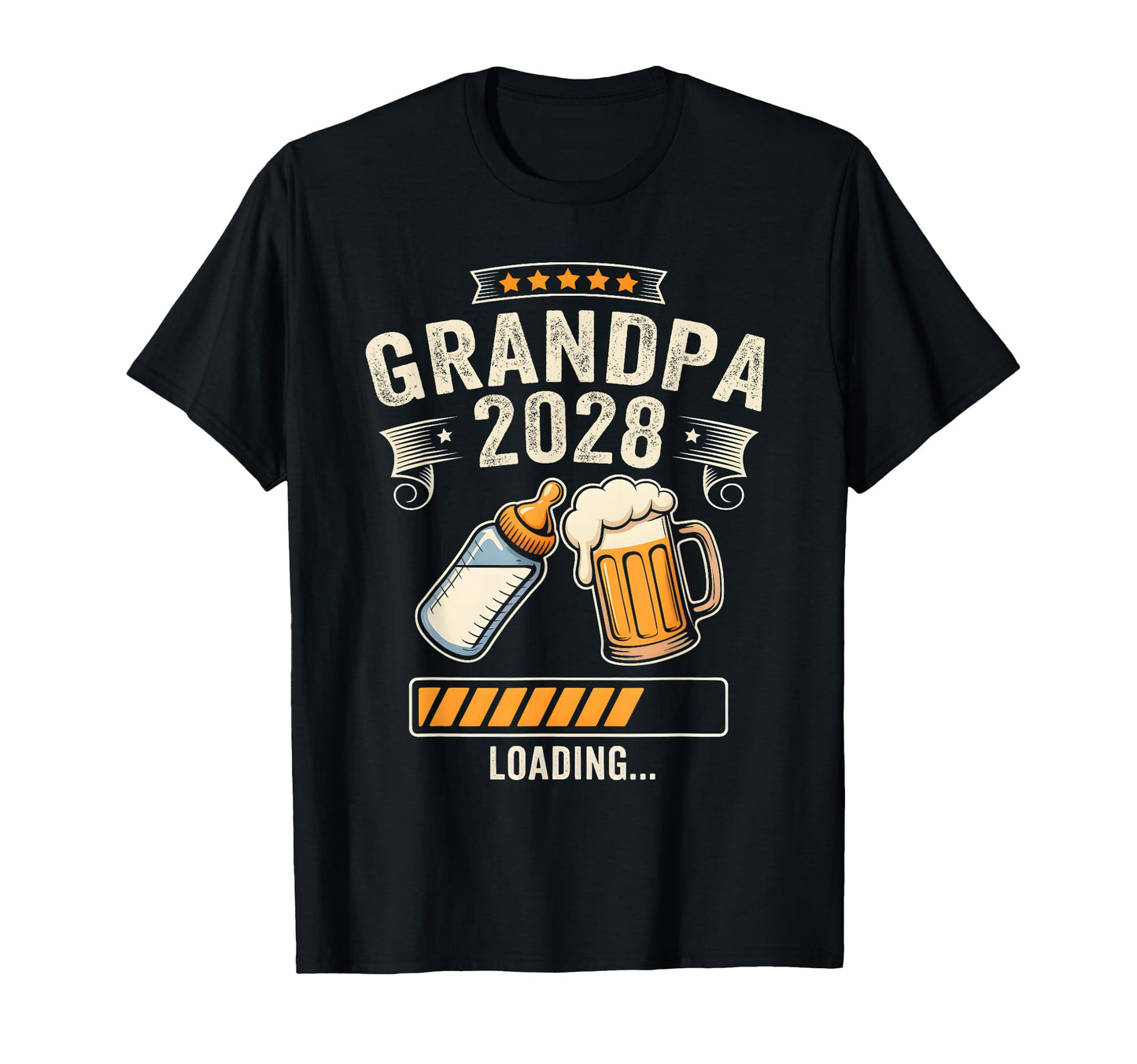 Grandpa 2028 Loading Pregnancy Promoted To T-Shirt - Trendy Graphic Unisex - T-Shirt, Sweatshirt, Hoodie
