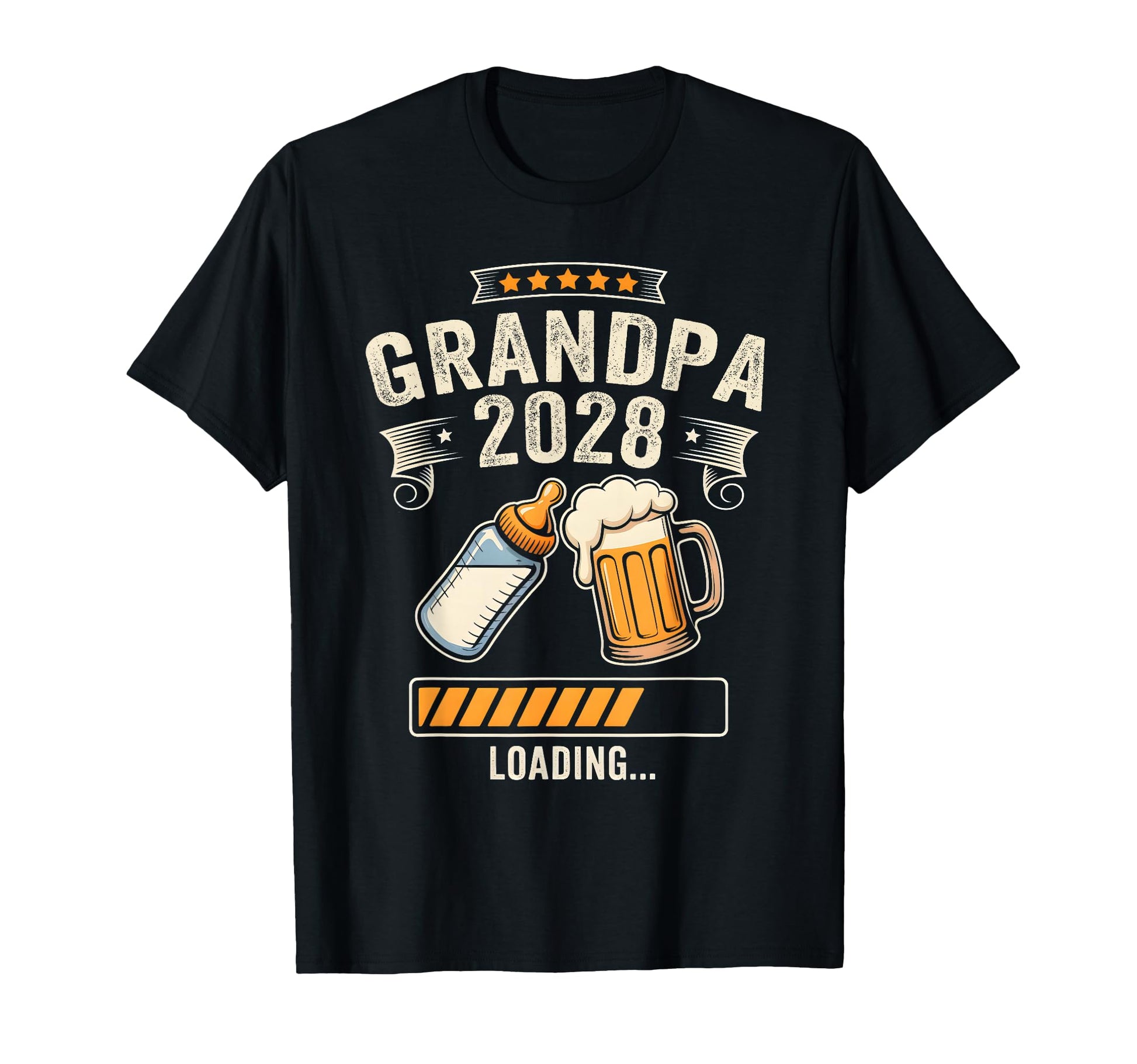 Grandpa 2028 Loading Pregnancy Promoted To T-Shirt - Trendy Graphic Unisex - T-Shirt, Sweatshirt, Hoodie