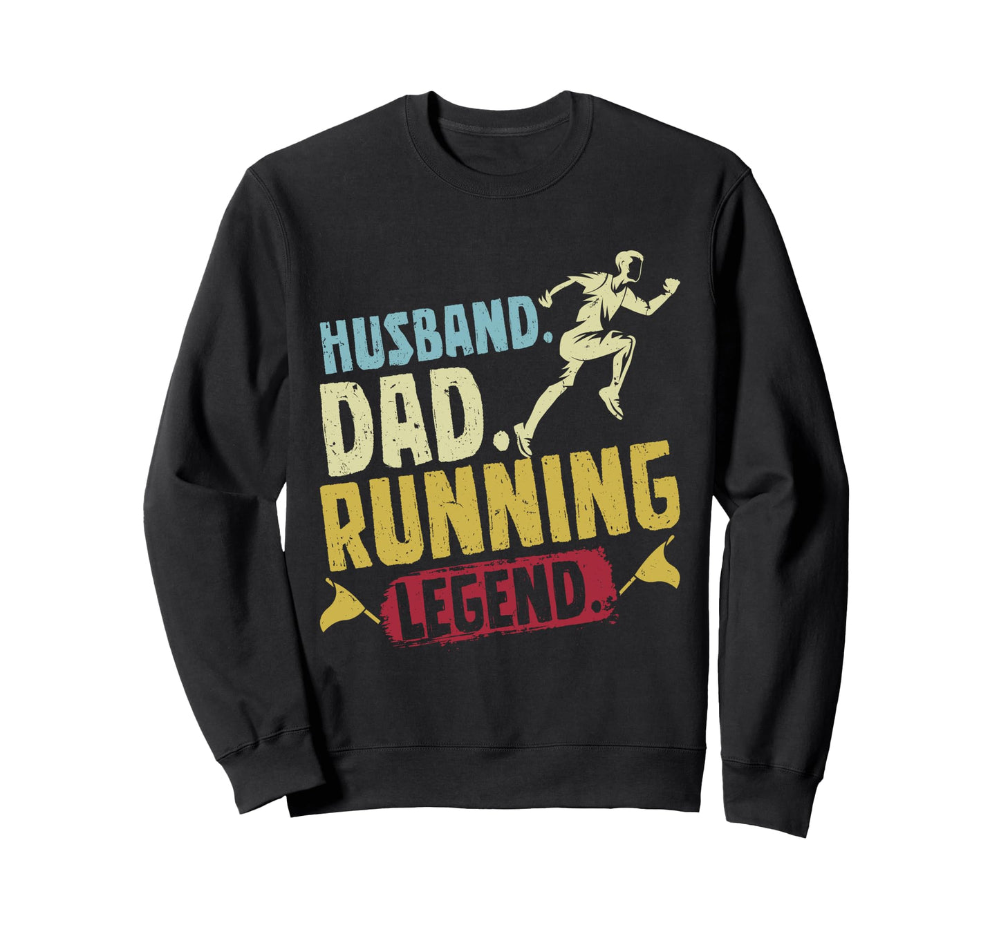 Husband Husband Dad Running Legend Sweatshirt - Minimalist Print Unisex - T-Shirt, Sweatshirt, Hoodie