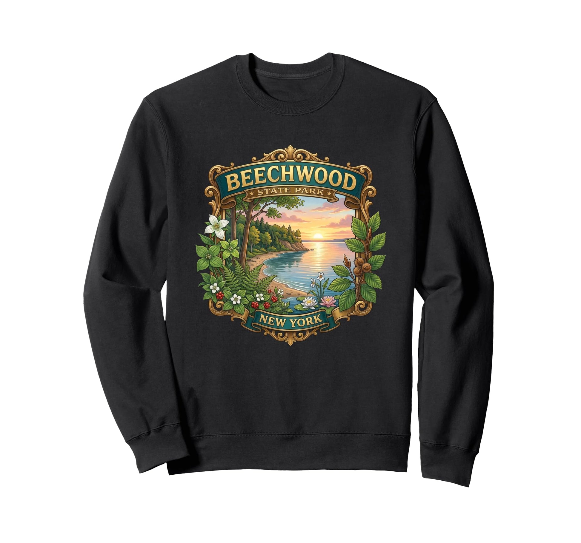 Beechwood State Park New York Lake Sweatshirt - Novelty Apparel Men Women - T-Shirt, Sweatshirt, Hoodie