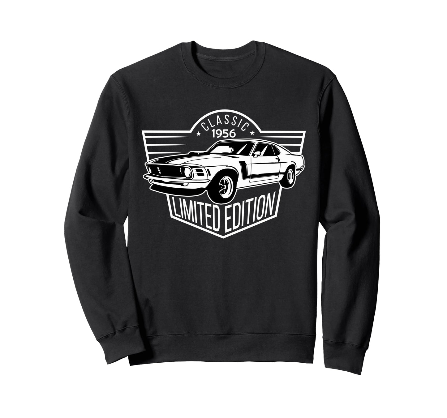 1956 Dad Birthday Legend Car Sweatshirt - Minimalist Print for Adults - T-Shirt, Sweatshirt, Hoodie