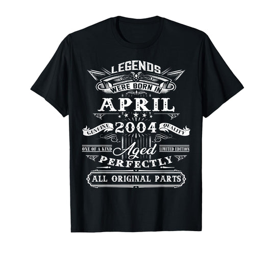 22Nd Birthday Gift Legend Born April T-Shirt - Streetwear Style Unisex - T-Shirt, Sweatshirt, Hoodie