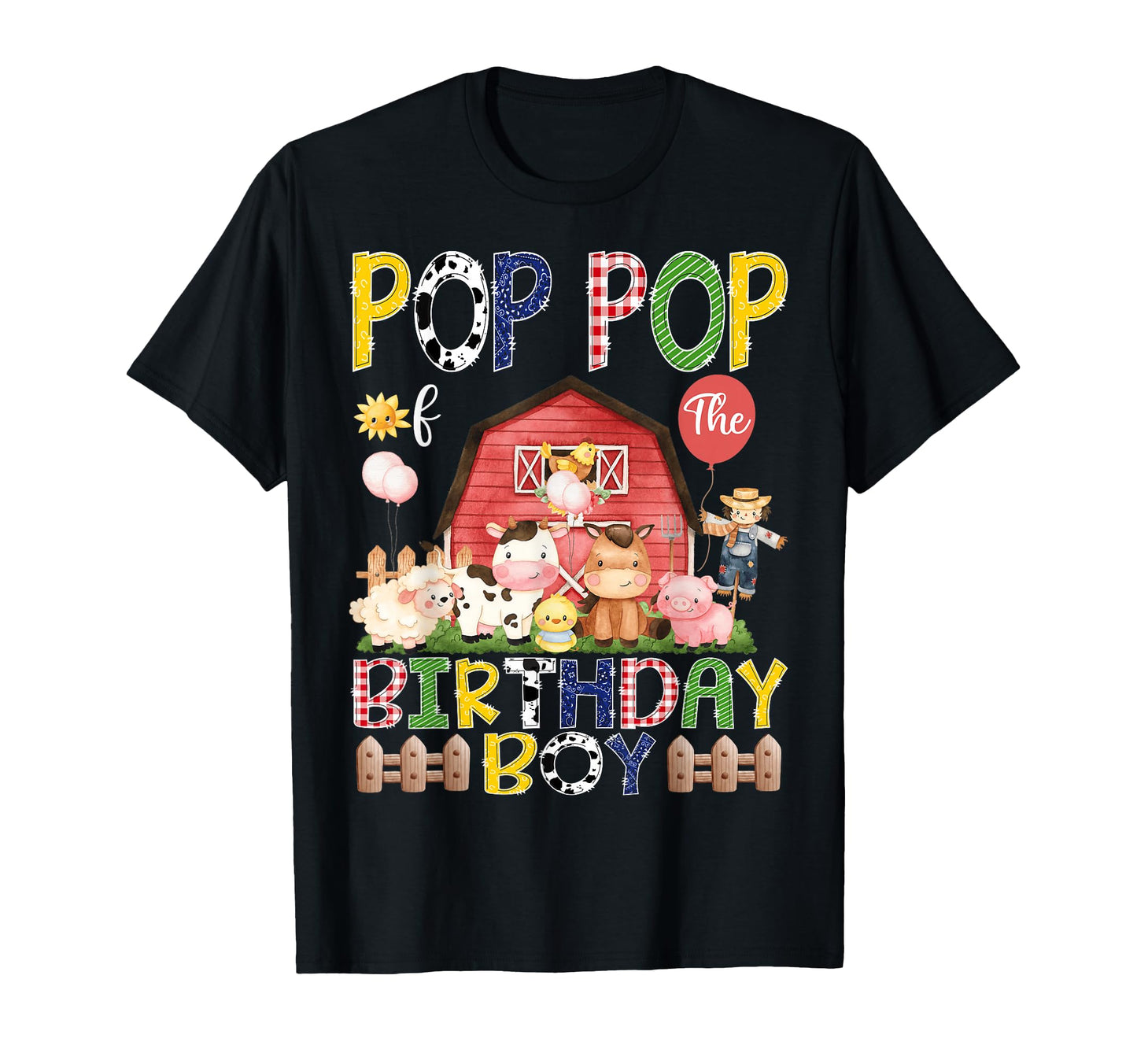 Pop Pop Birthday 1St Birthday Red Cow T-Shirt - Novelty Apparel Men Women - T-Shirt, Sweatshirt, Hoodie