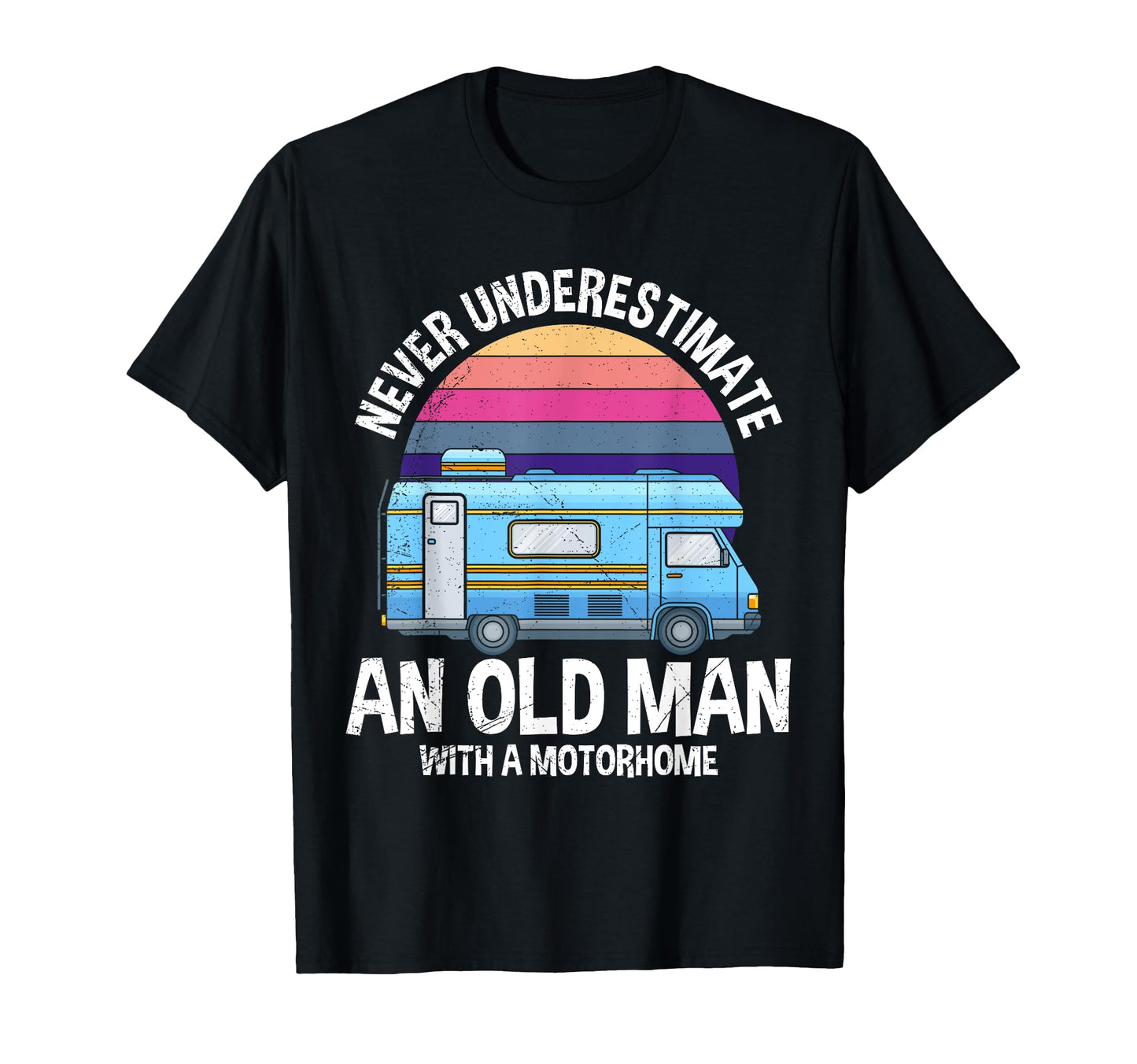 Old Camper Dad Grandpa Pensioner Camper T-Shirt - Minimalist Print Unisex - T-Shirt, Sweatshirt, Hoodie