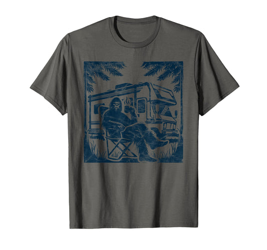 Bigfoot Rv Motorhome Camping Sasquatch T-Shirt - Trendy Graphic Unisex - T-Shirt, Sweatshirt, Hoodie