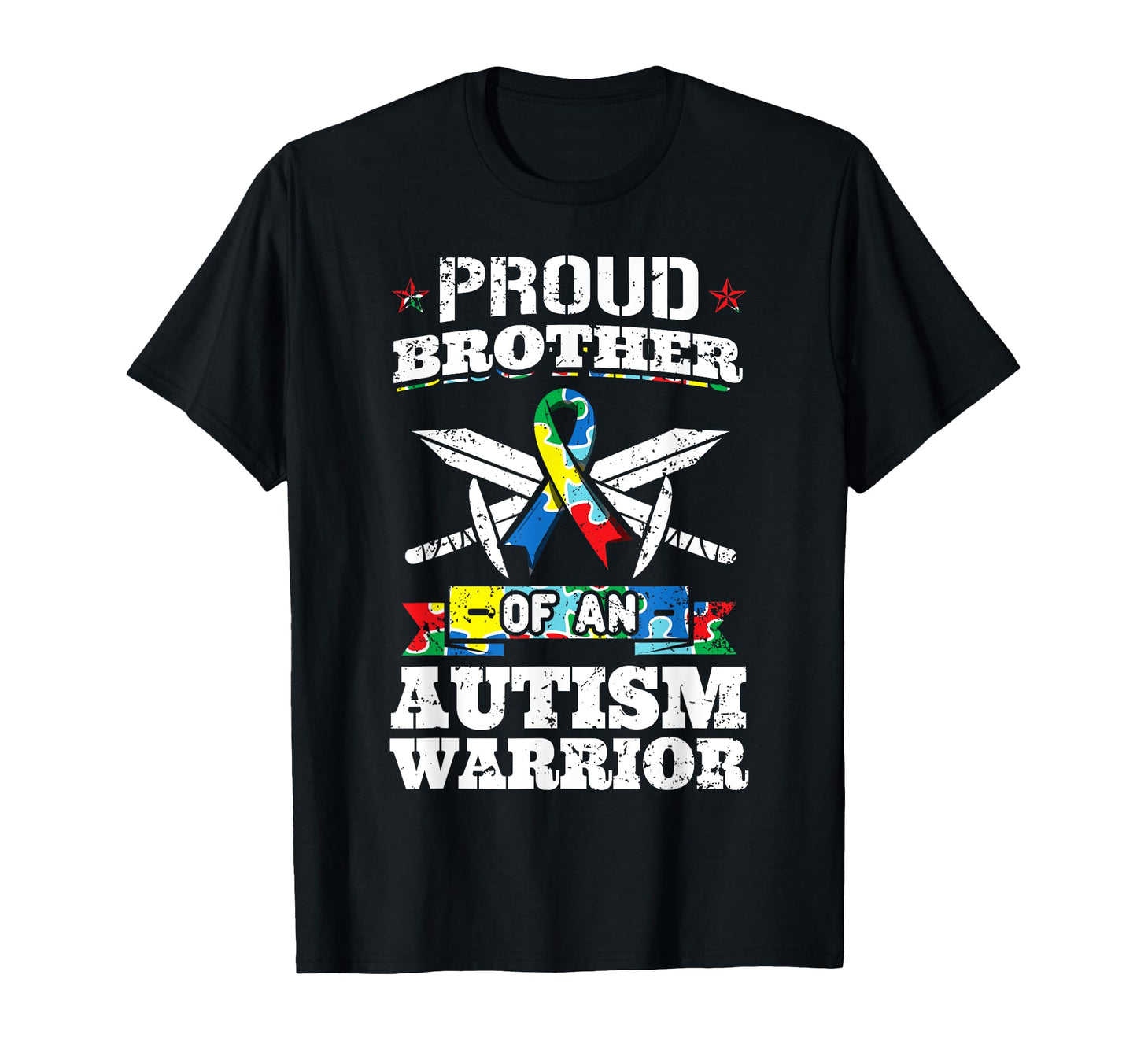 Proud Brother Autism Warrior Autistic T-Shirt - Aesthetic Graphic Unisex - T-Shirt, Sweatshirt, Hoodie