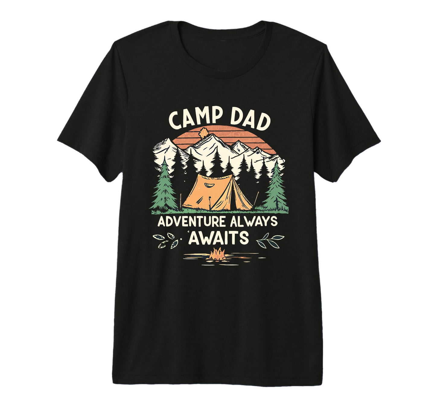 Mens Fathers Day Camping Camp Dad T-Shirt - Custom Art Print Men Women - T-Shirt, Sweatshirt, Hoodie