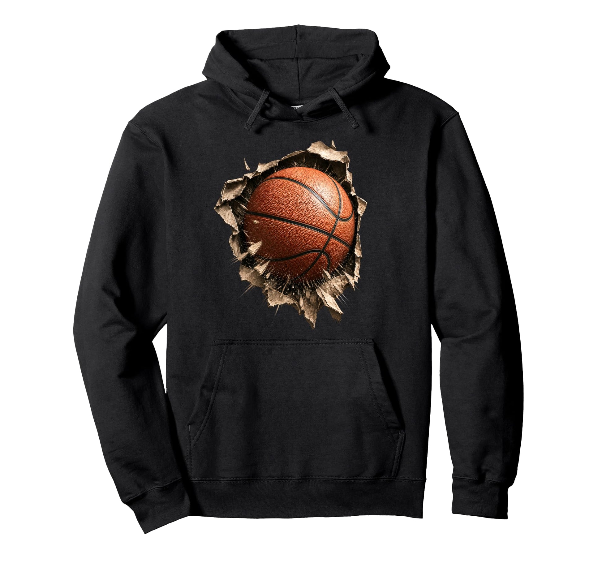 Basketball Torn Fabric Bursting 3D Hoodie - Streetwear Style Unisex - T-Shirt, Sweatshirt, Hoodie