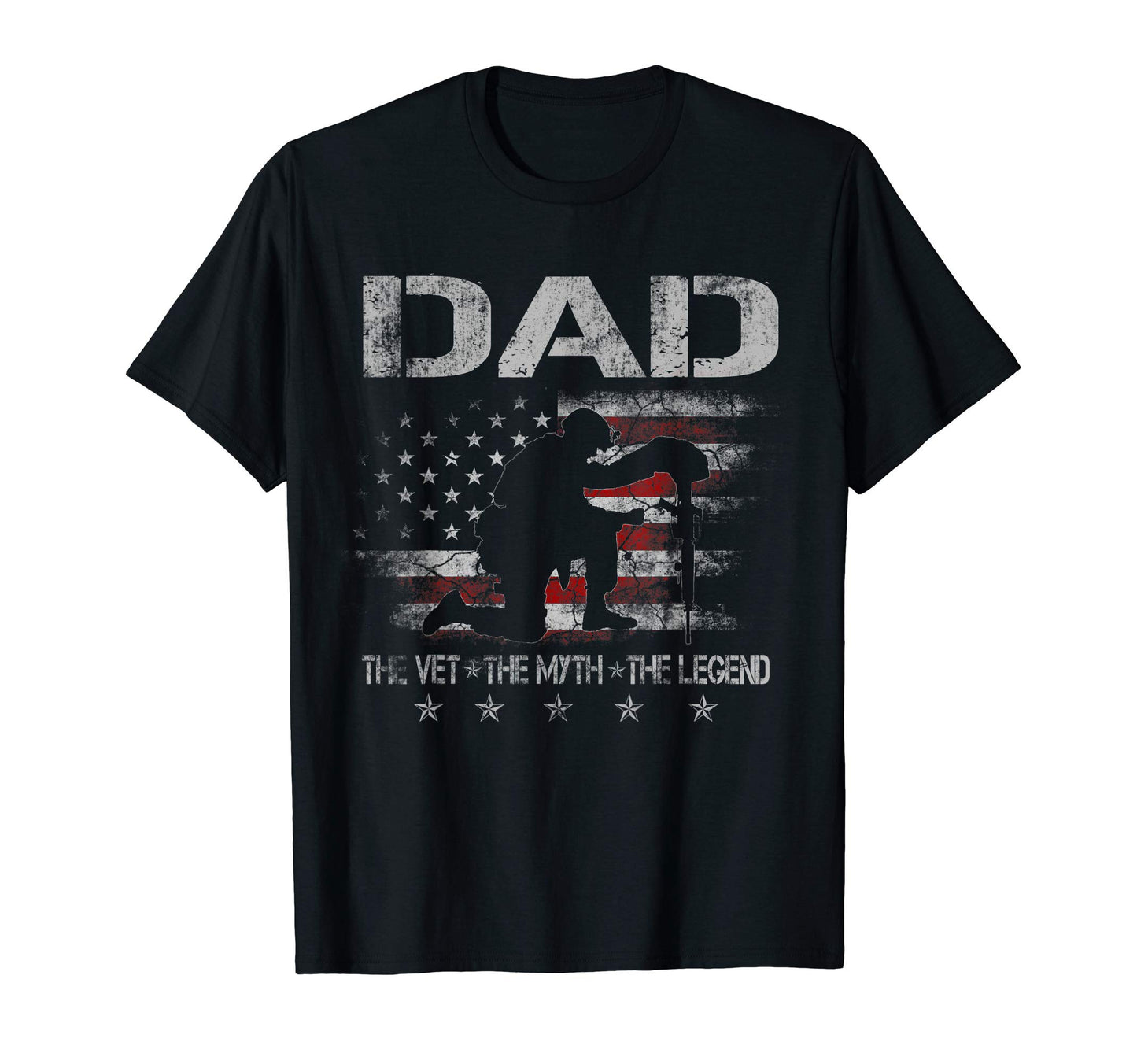 Dad Vet Myth Legend Military T-Shirt - Fun Novelty Design for Adults - T-Shirt, Sweatshirt, Hoodie
