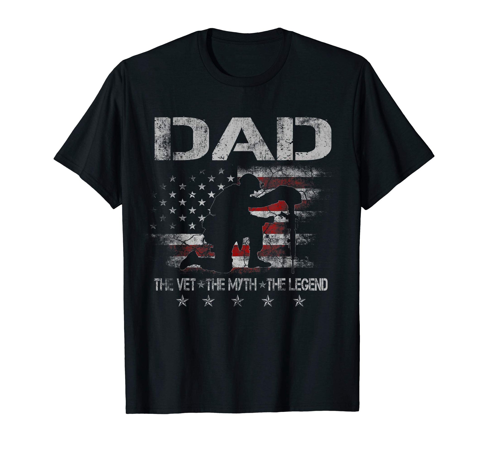 Dad Vet Myth Legend Military T-Shirt - Fun Novelty Design for Adults - T-Shirt, Sweatshirt, Hoodie