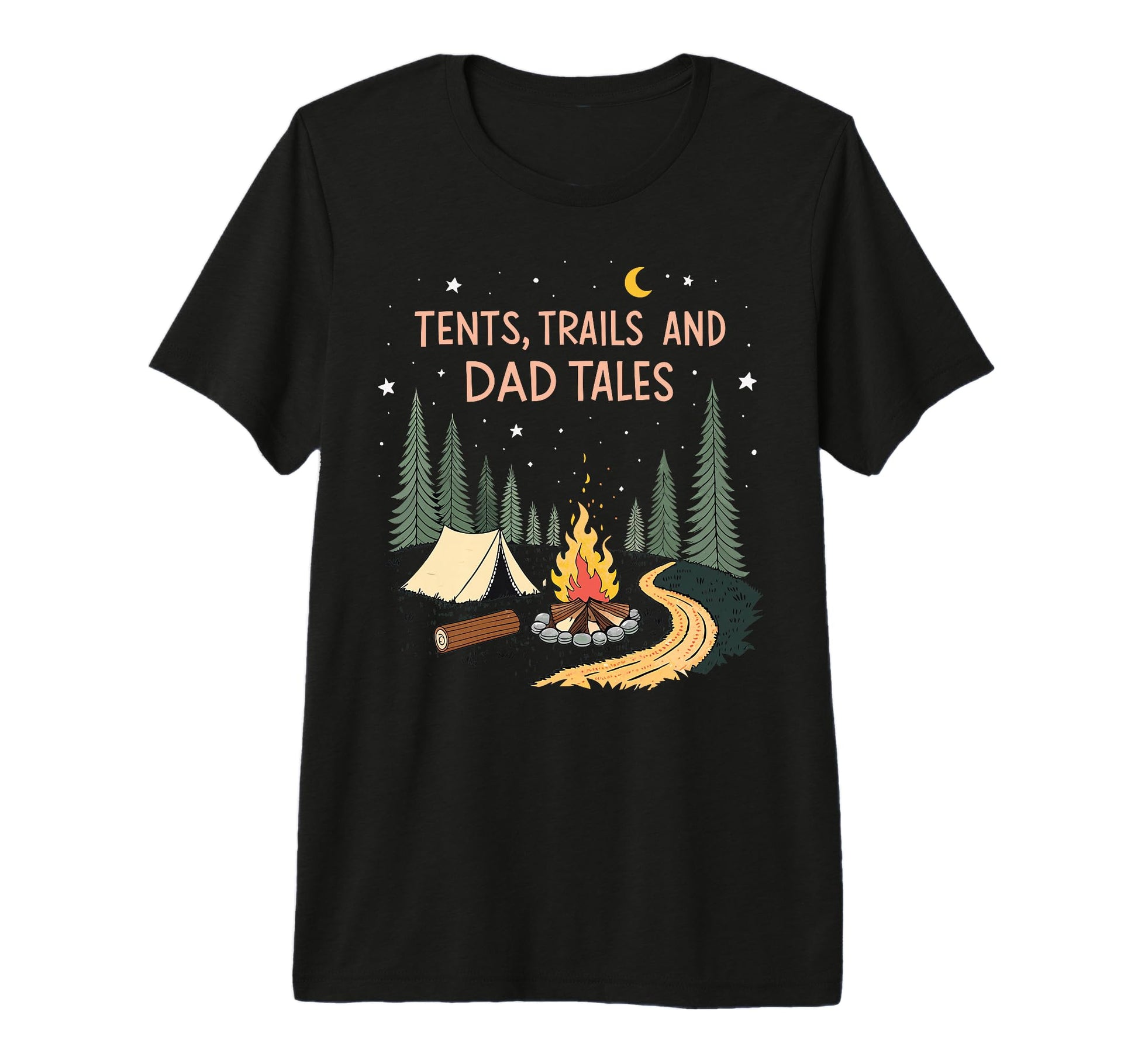 Tents Trails And Dad Tales Scenic T-Shirt - Casual Everyday Wear Men Women - T-Shirt, Sweatshirt, Hoodie