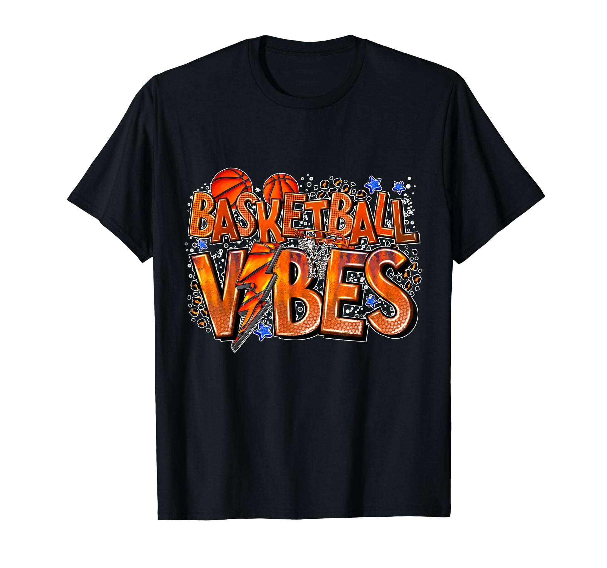 Basketball Vibes Basketball Player Mom Dad T-Shirt - Graphic Print Unisex - T-Shirt, Sweatshirt, Hoodie