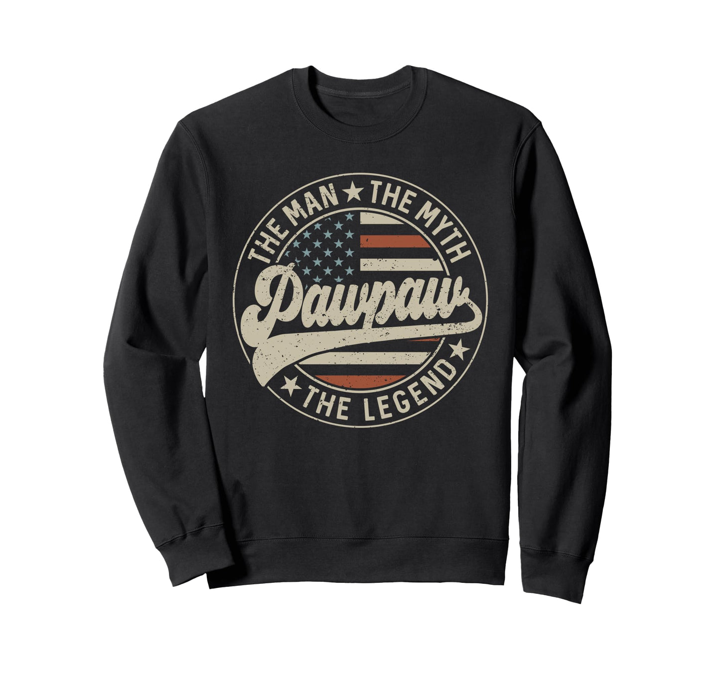 Pawpaw Myth Legend Us Flag Fathers Sweatshirt - Unique Graphic Men Women - T-Shirt, Sweatshirt, Hoodie