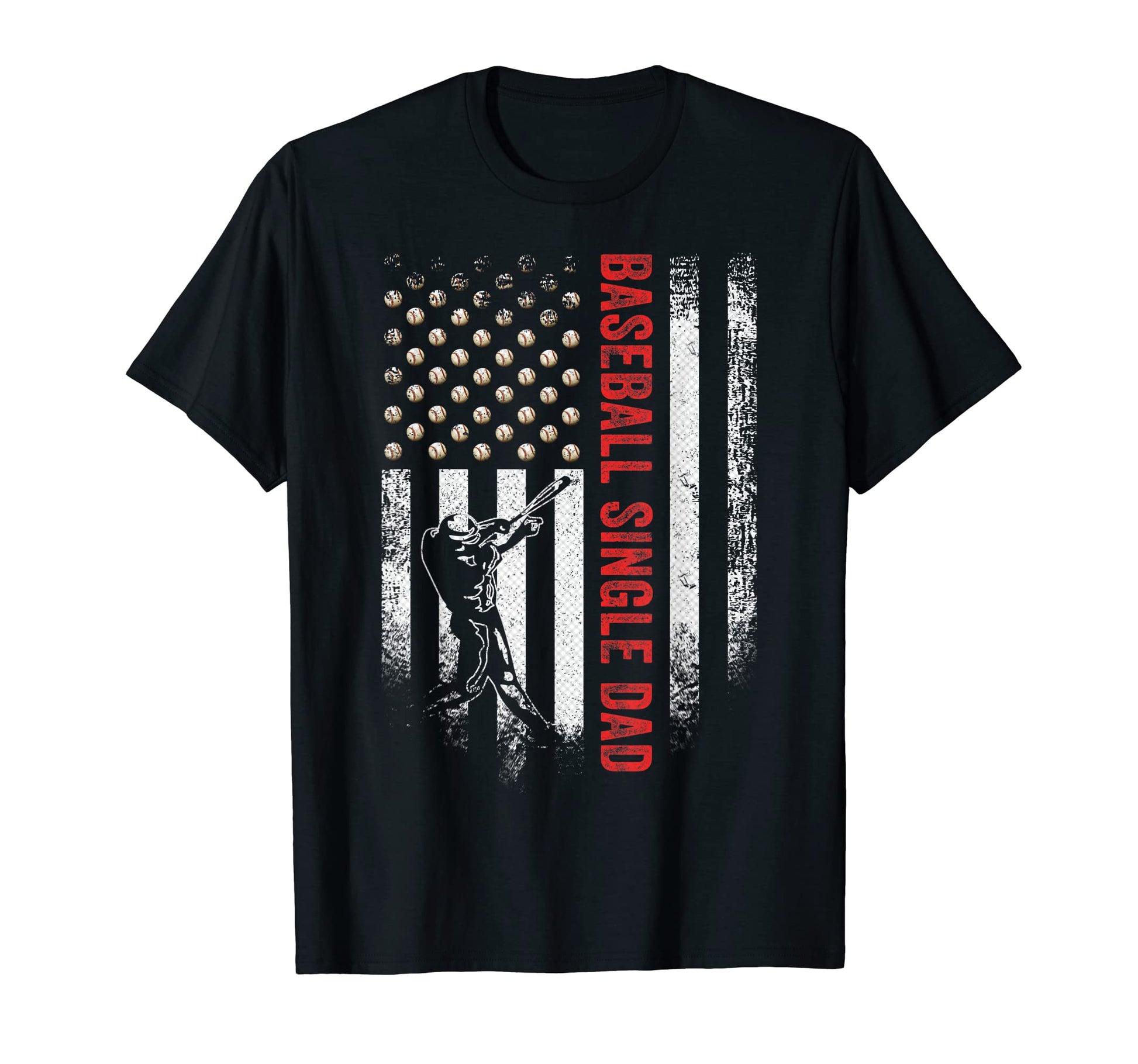 American Flag Proud Baseball Single T-Shirt - Aesthetic Graphic Men Women - T-Shirt, Sweatshirt, Hoodie