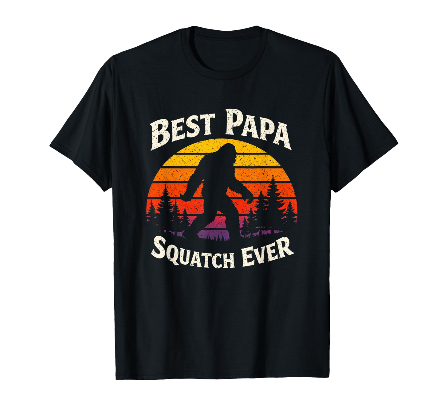 Best Papa Squatch Ever Sunset Bigfoot T-Shirt - Graphic Print for Adults - T-Shirt, Sweatshirt, Hoodie