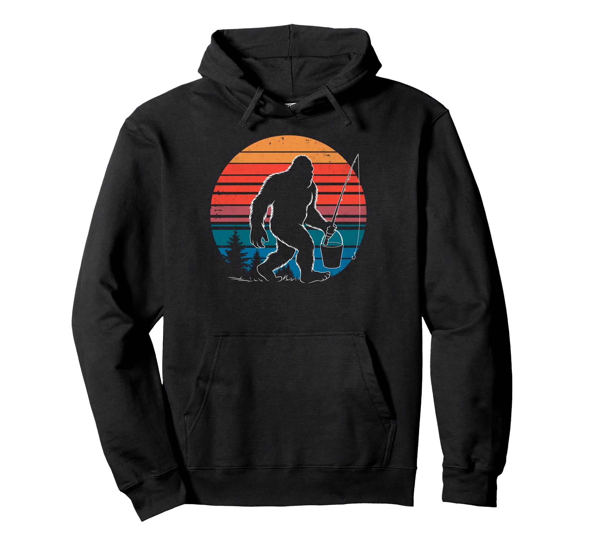 Bassquatch Sasquatch Fisher Bass Hoodie - Novelty Apparel for Adults - T-Shirt, Sweatshirt, Hoodie