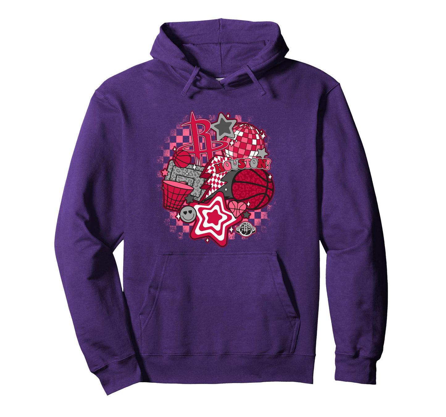 Nba Houston Rockets Psychedelic Hoodie - Fun Novelty Design Men Women - T-Shirt, Sweatshirt, Hoodie