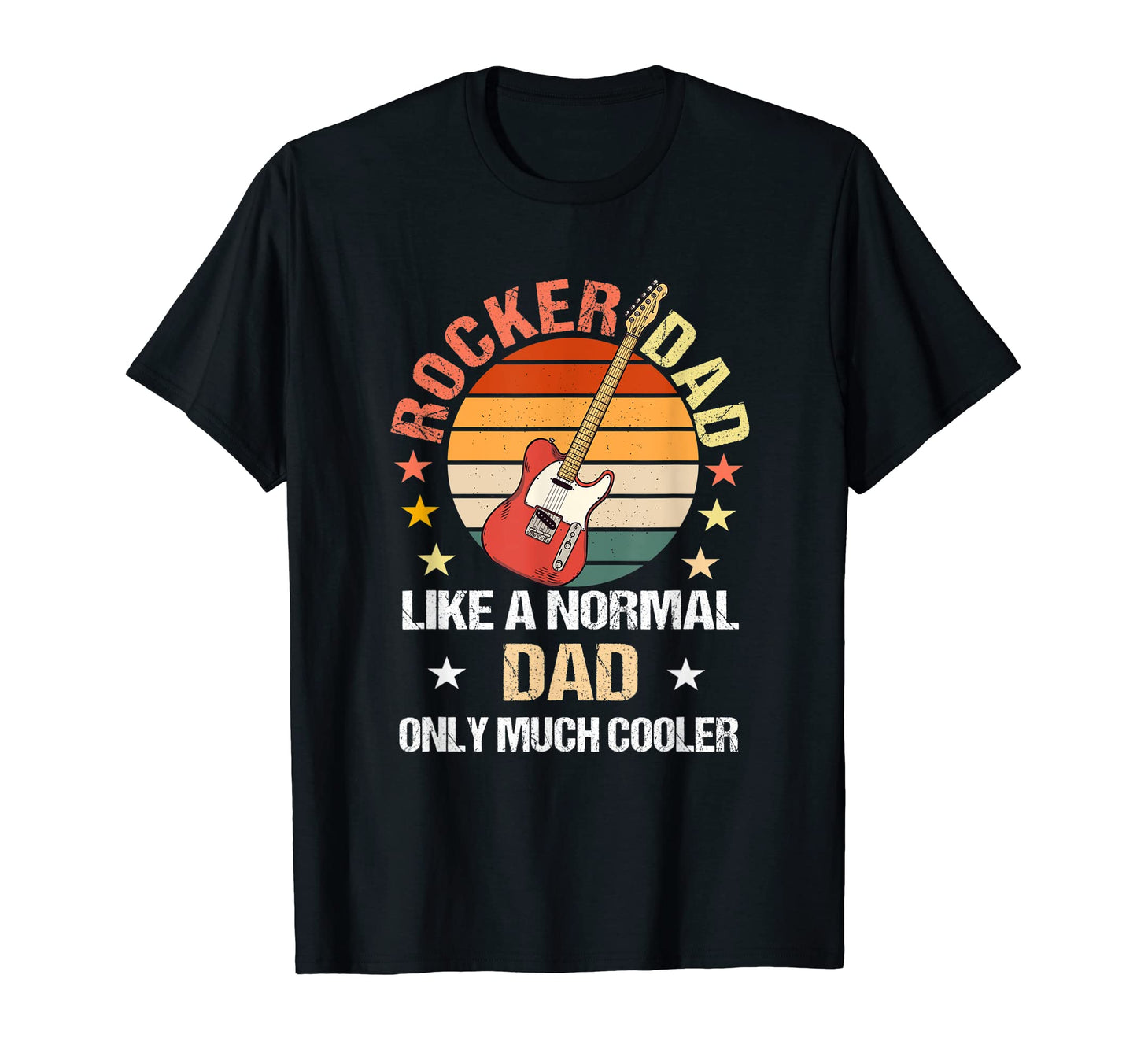 Mens Rocker Dad Electronic Rock Guitar T-Shirt - Aesthetic Graphic Unisex - T-Shirt, Sweatshirt, Hoodie
