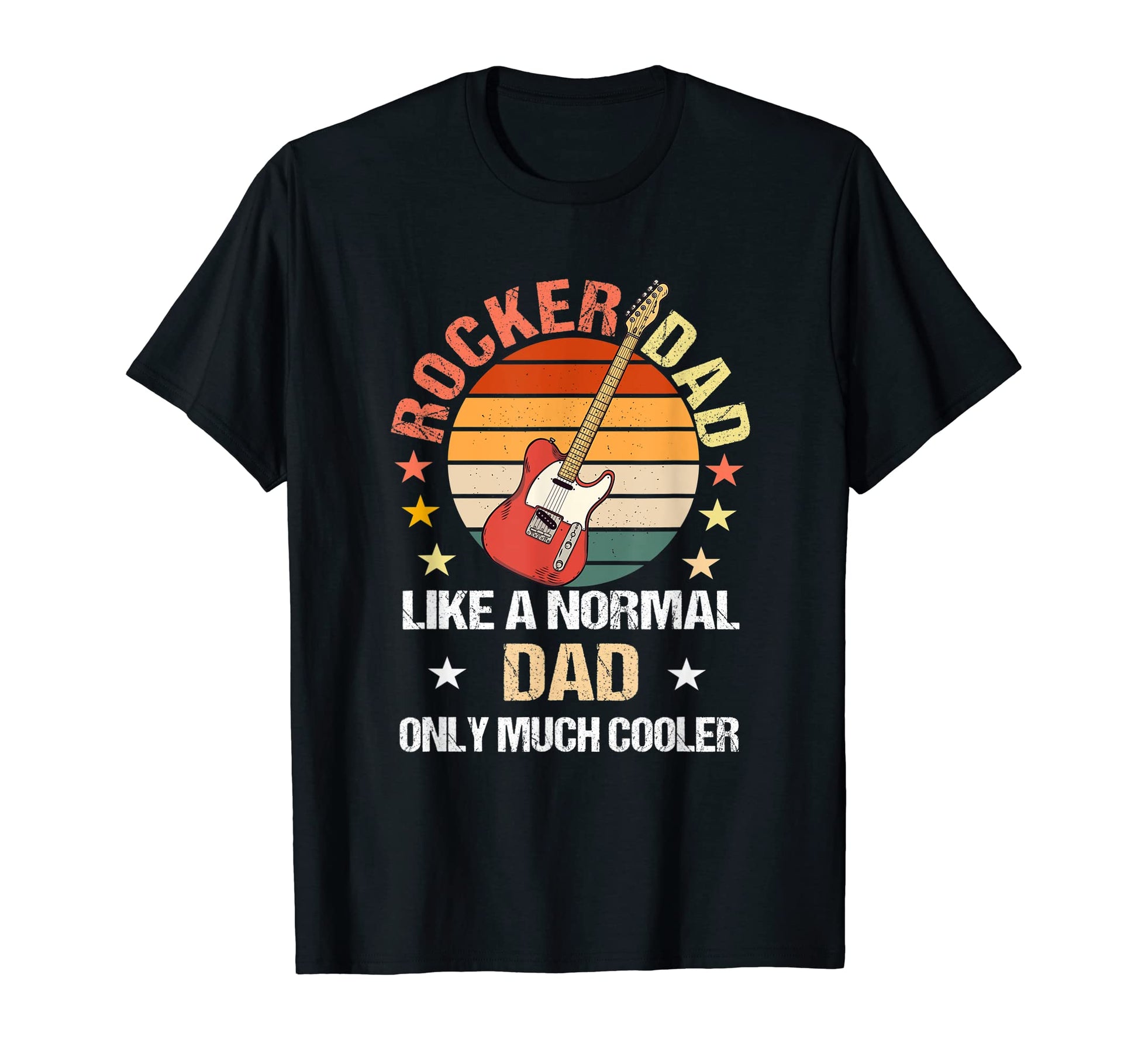 Mens Rocker Dad Electronic Rock Guitar T-Shirt - Aesthetic Graphic Unisex - T-Shirt, Sweatshirt, Hoodie