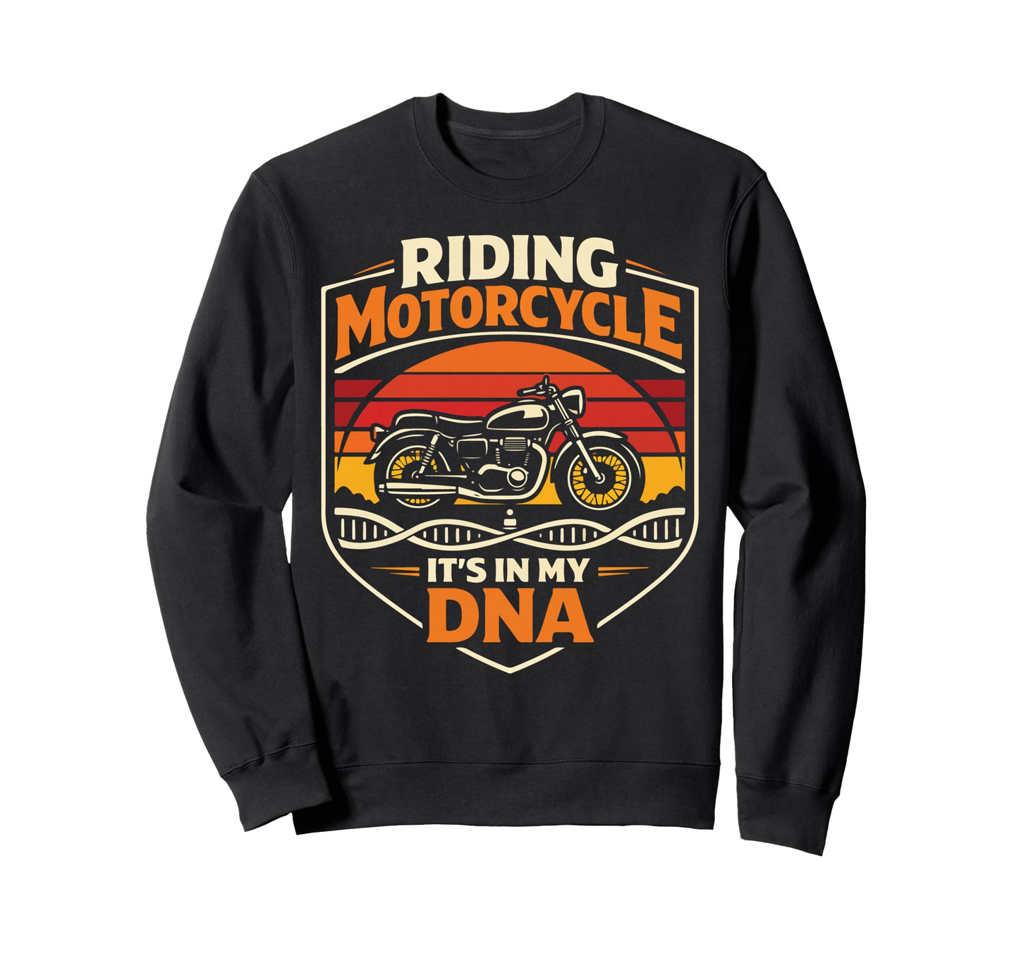 Motorcycle Biker Riding Sweatshirt - Aesthetic Graphic for Adults - T-Shirt, Sweatshirt, Hoodie