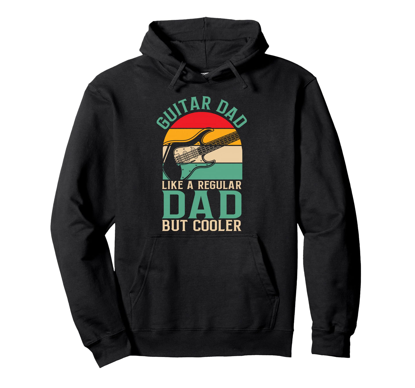 Fathers Day Guitar Dad Like Regular Hoodie - Minimalist Print for Adults - T-Shirt, Sweatshirt, Hoodie