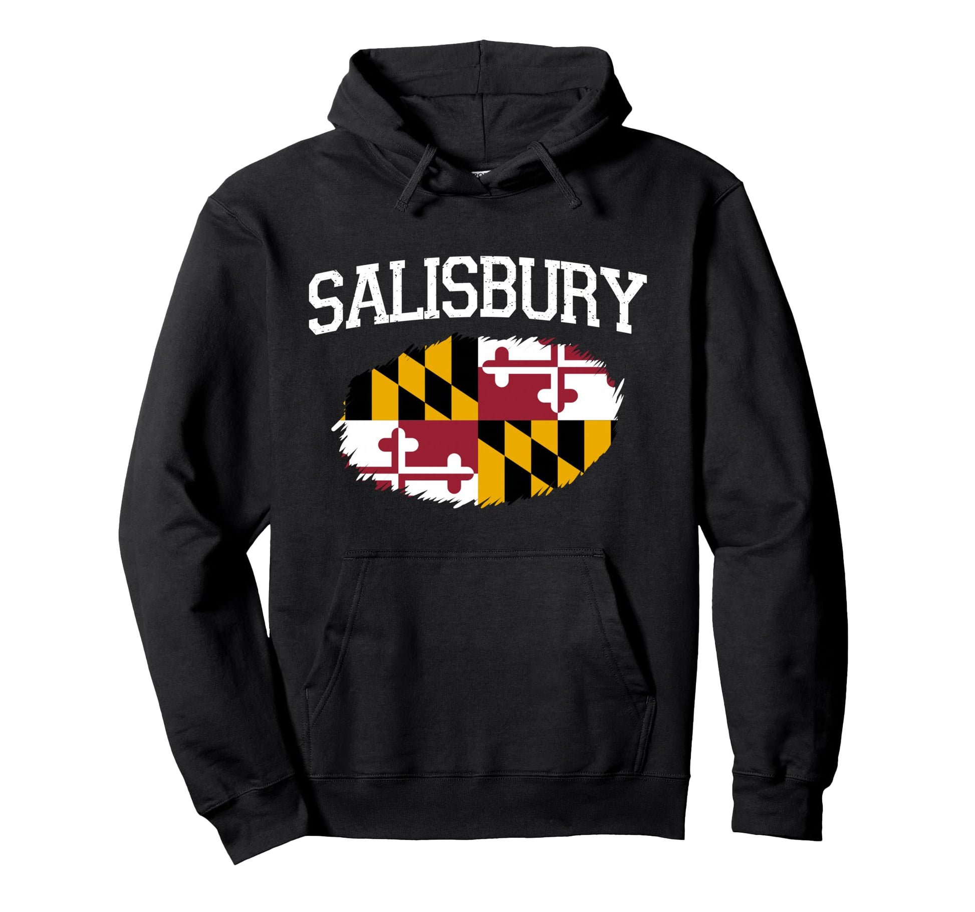 Salisbury Md Maryland Flag Usa Sports Hoodie - Fun Novelty Design Unisex - T-Shirt, Sweatshirt, Hoodie