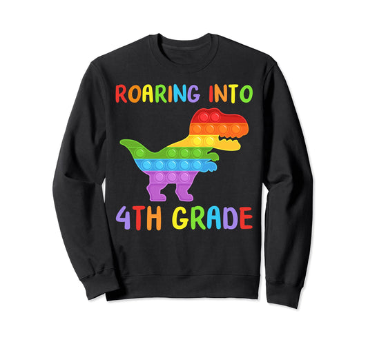 Back To School Roaring Into 4Th Sweatshirt - Custom Art Print Men Women - T-Shirt, Sweatshirt, Hoodie