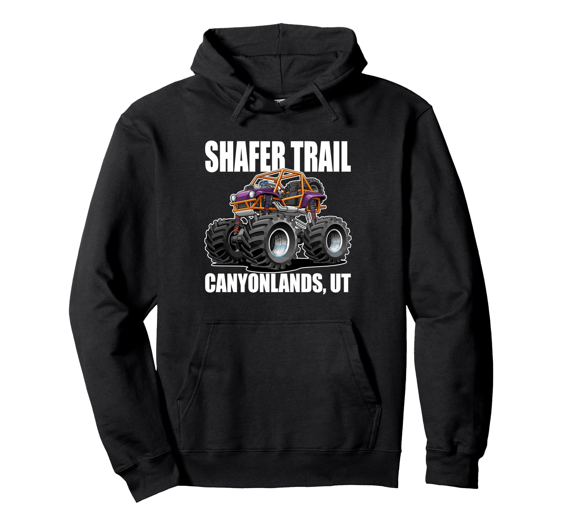 Shafer Trail Canyonlands Utah 4X4 Hoodie - Novelty Apparel for Adults - T-Shirt, Sweatshirt, Hoodie
