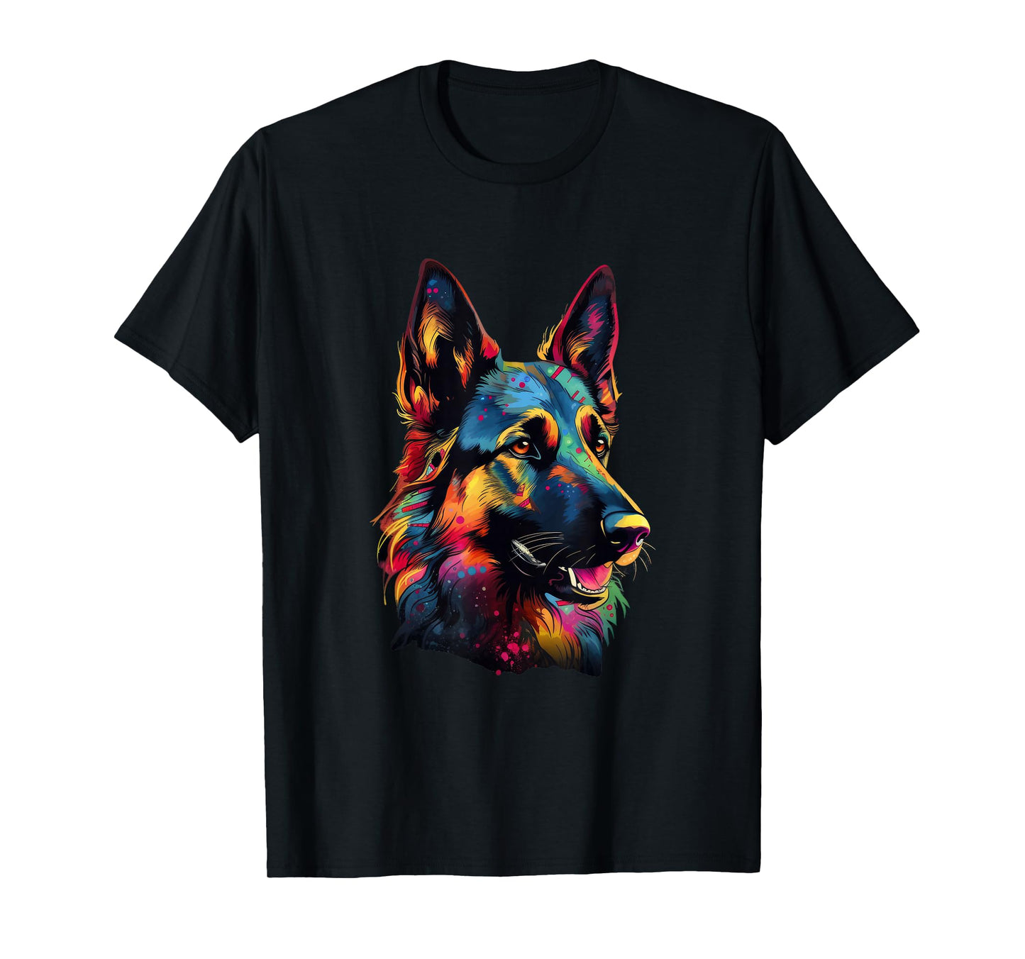 German Shepherd Lover Colorful Pop Art T-Shirt - Graphic Print Men Women - T-Shirt, Sweatshirt, Hoodie