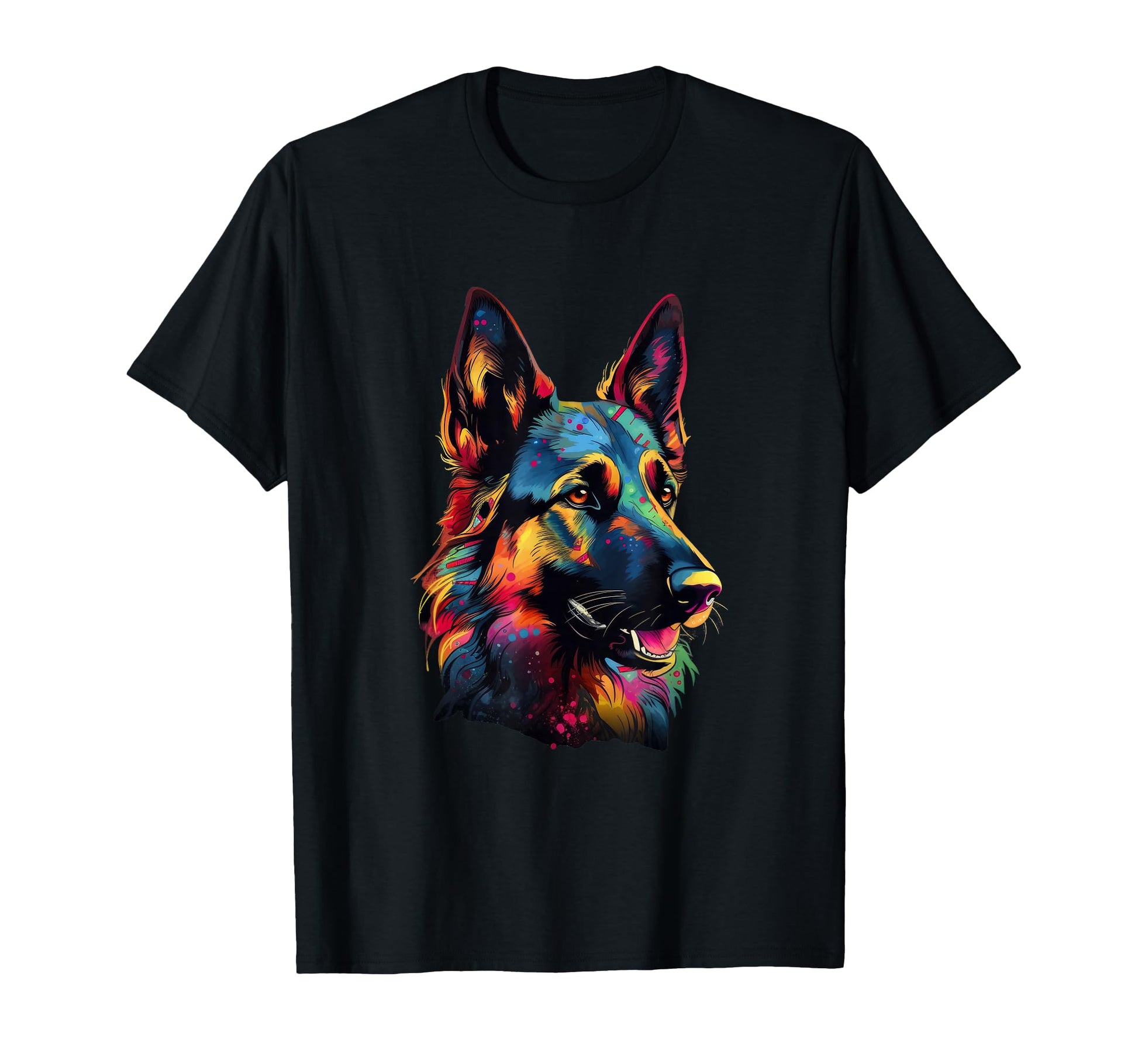 German Shepherd Lover Colorful Pop Art T-Shirt - Graphic Print Men Women - T-Shirt, Sweatshirt, Hoodie
