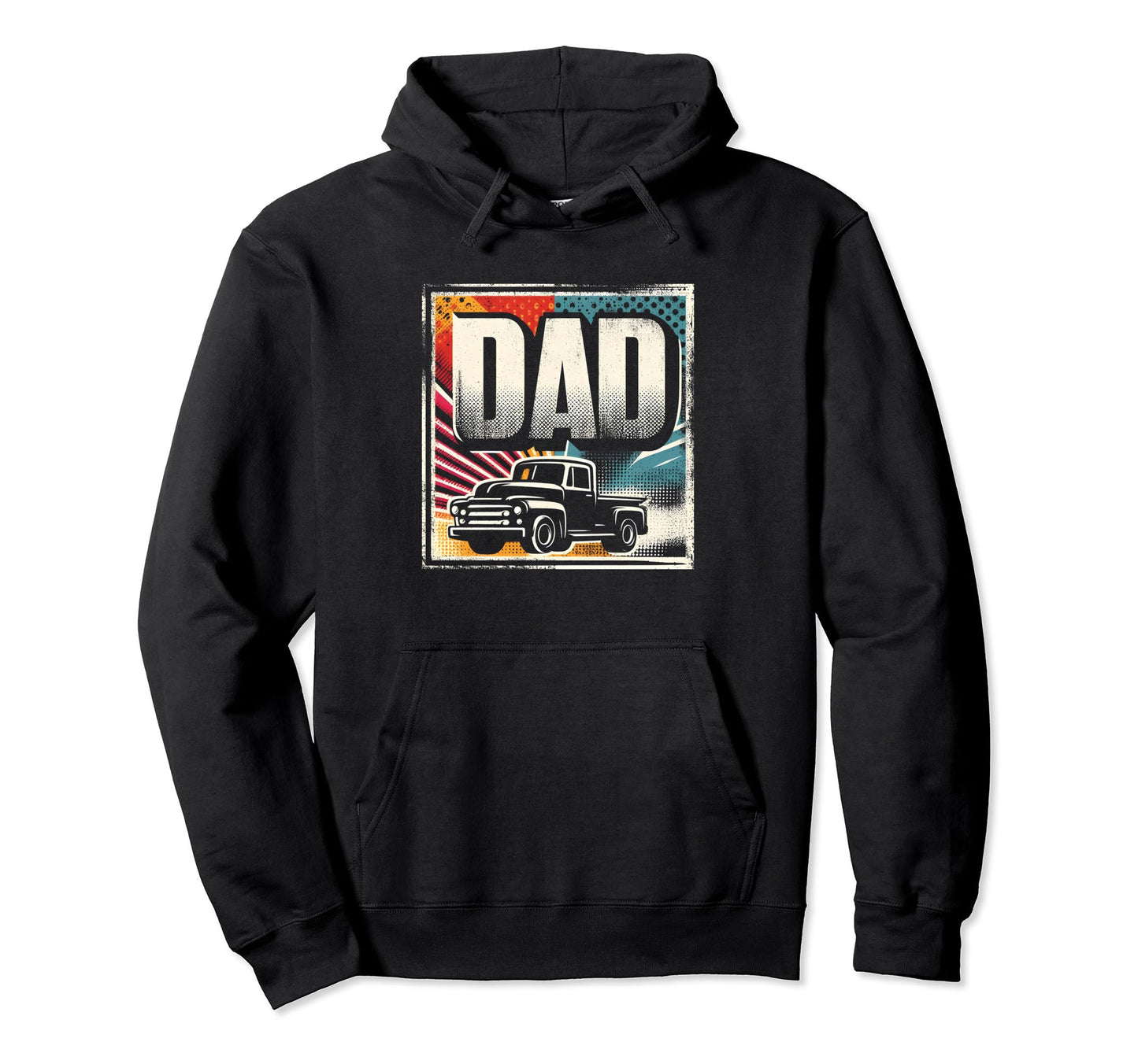 Truck Dad Truck Driver Lover Fathers Hoodie - Custom Art Print for Adults - T-Shirt, Sweatshirt, Hoodie