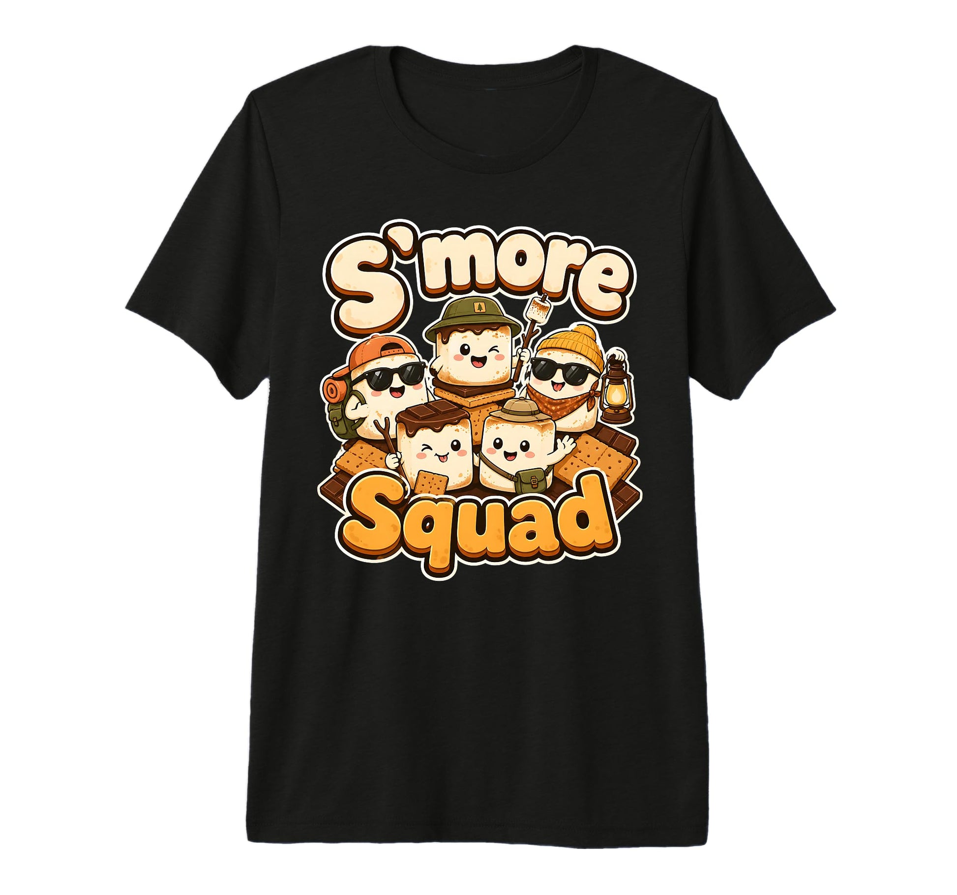 Smore Squad Marshmallow Camping Campfire T-Shirt - Custom Art Print Unisex - T-Shirt, Sweatshirt, Hoodie