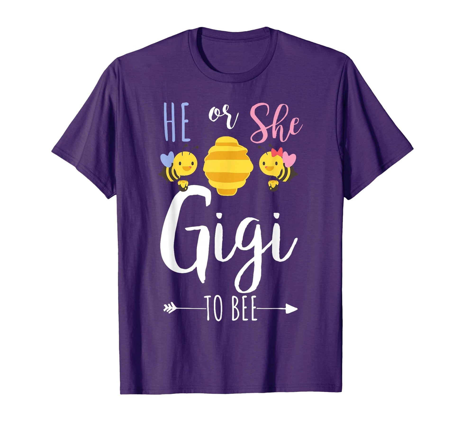 He Or She Gigi To Bee Expecting Grandma T-Shirt - Novelty Apparel Unisex - T-Shirt, Sweatshirt, Hoodie