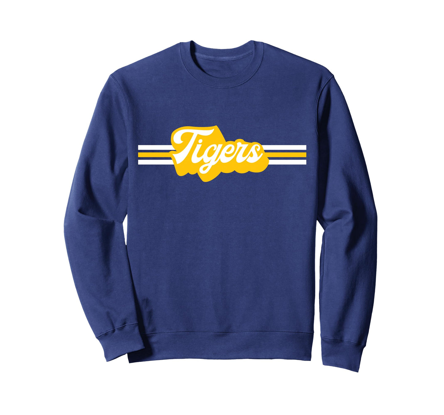 Tigers Mascot School Spirit Tiger Sweatshirt - Custom Art Print for Adults - T-Shirt, Sweatshirt, Hoodie