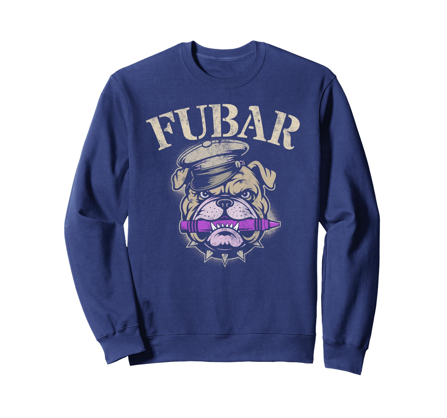 Funny Fubar I Eat Crayons Bulldog Mre Sweatshirt - Minimalist Print Unisex - T-Shirt, Sweatshirt, Hoodie