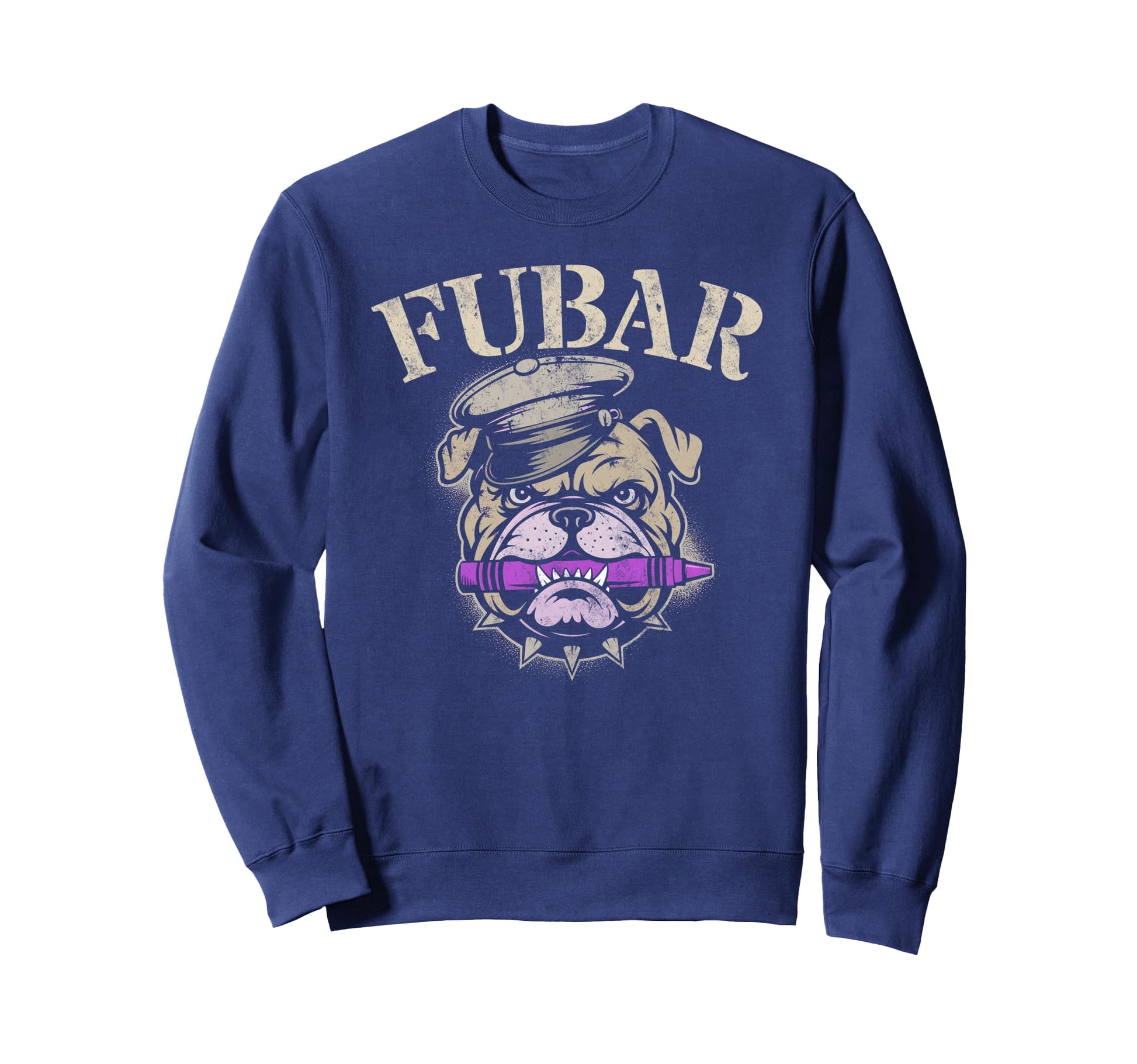 Funny Fubar I Eat Crayons Bulldog Mre Sweatshirt - Minimalist Print Unisex - T-Shirt, Sweatshirt, Hoodie