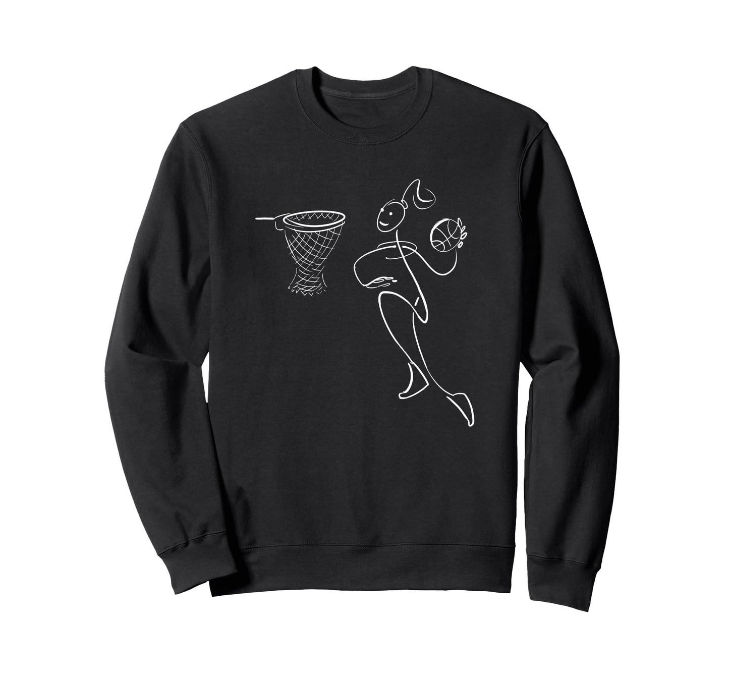 Basketball Player Basketball Sweatshirt - Minimalist Print for Adults - T-Shirt, Sweatshirt, Hoodie