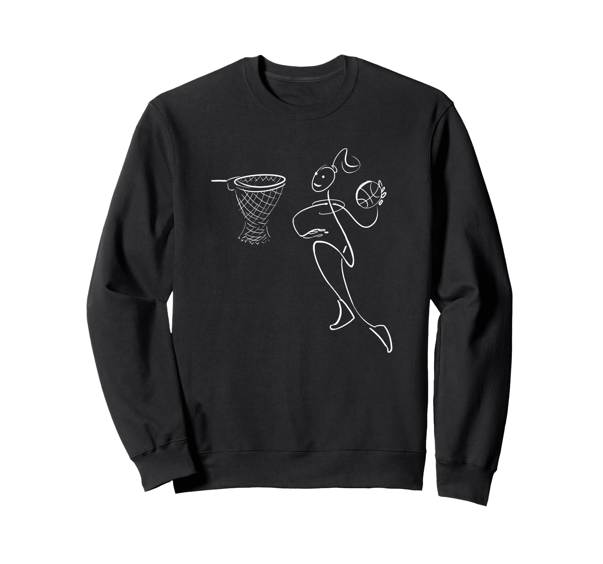 Basketball Player Basketball Sweatshirt - Minimalist Print for Adults - T-Shirt, Sweatshirt, Hoodie